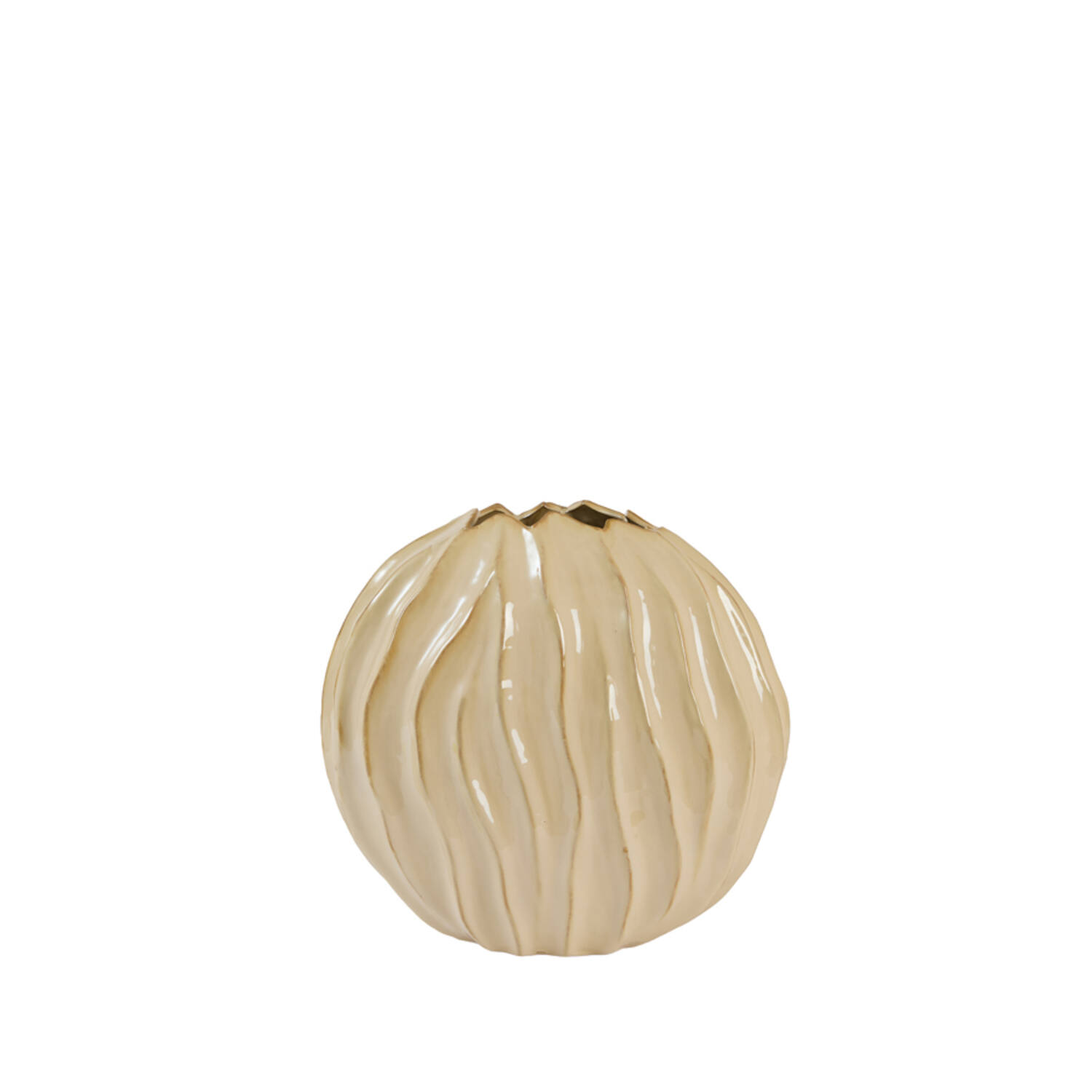 Vase deco 41x20x42 cm PODURI ceramics light brown
