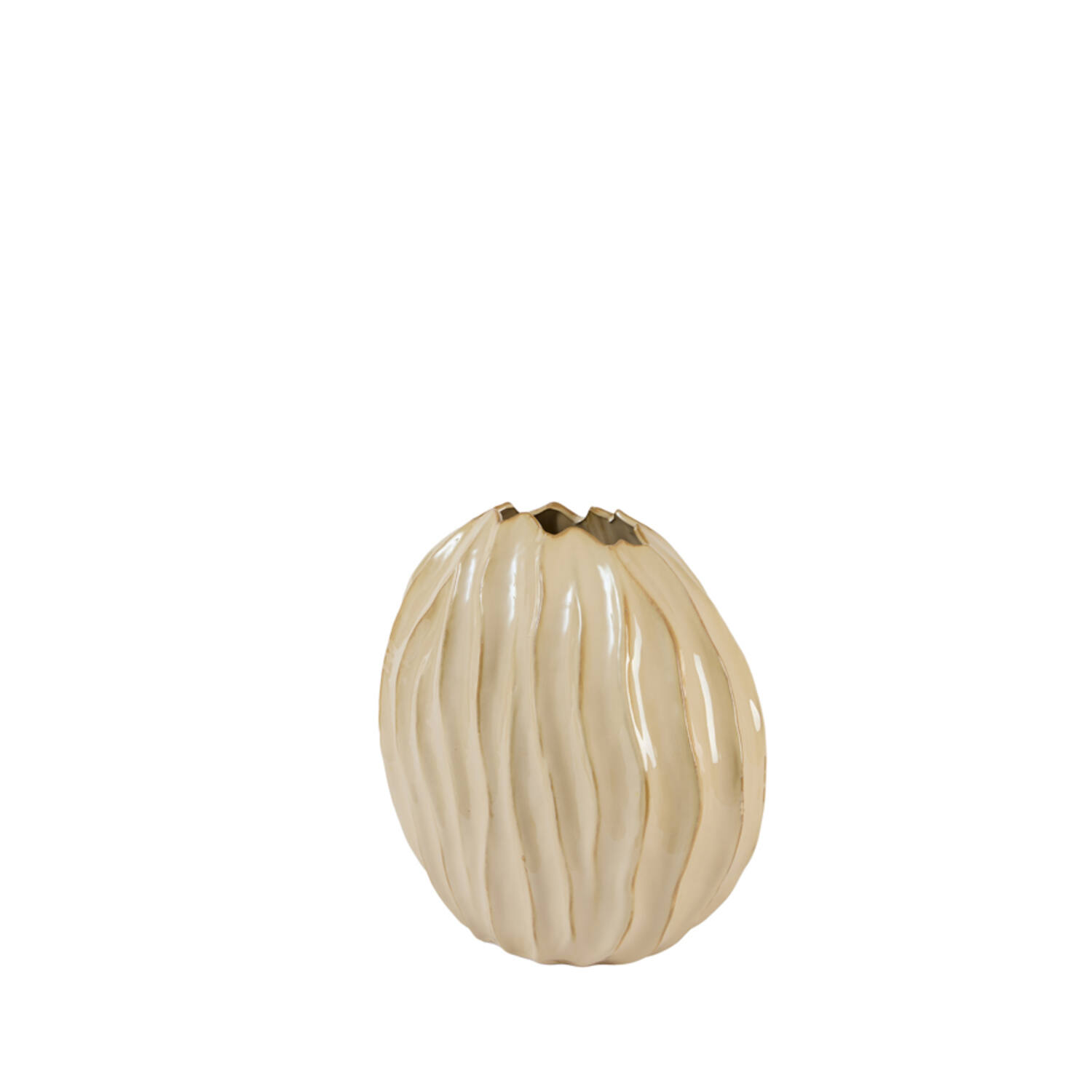 Vase deco 41x20x42 cm PODURI ceramics light brown