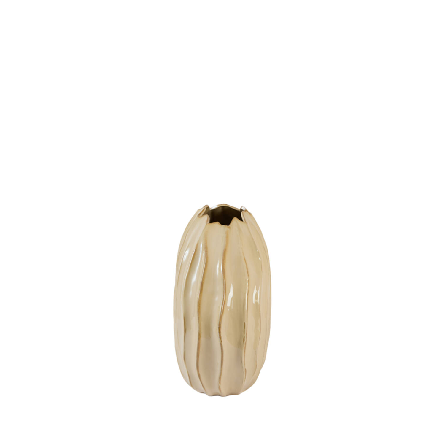 Vase deco 41x20x42 cm PODURI ceramics light brown
