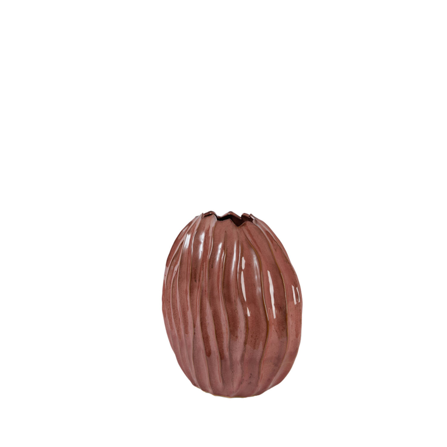 Vase deco 41x20x42 cm PODURI ceramics dark pink
