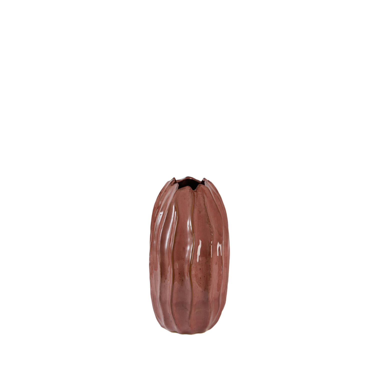 Vase deco 41x20x42 cm PODURI ceramics dark pink