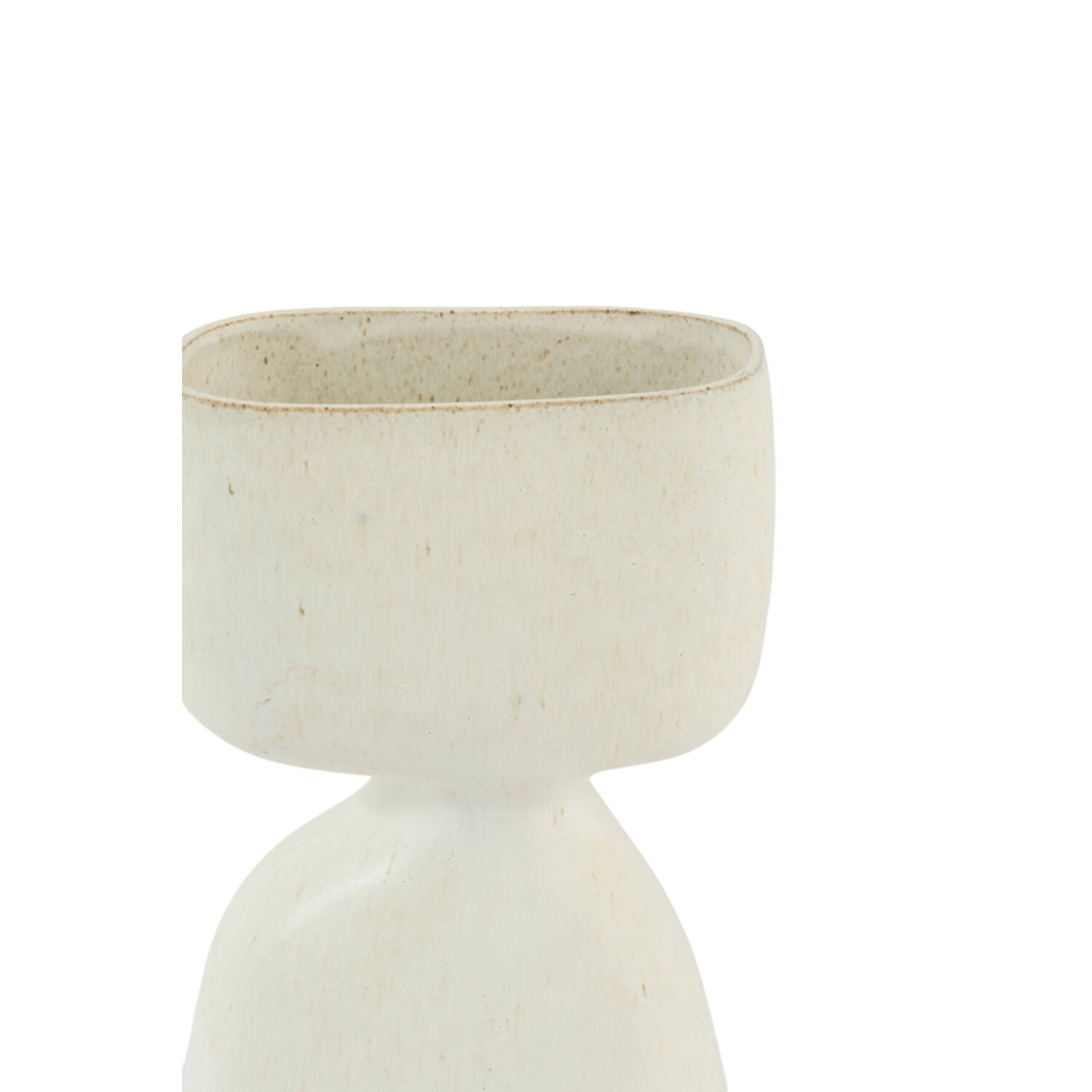 Vase deco 16x9,5x32 cm DAVITO ceramics cream