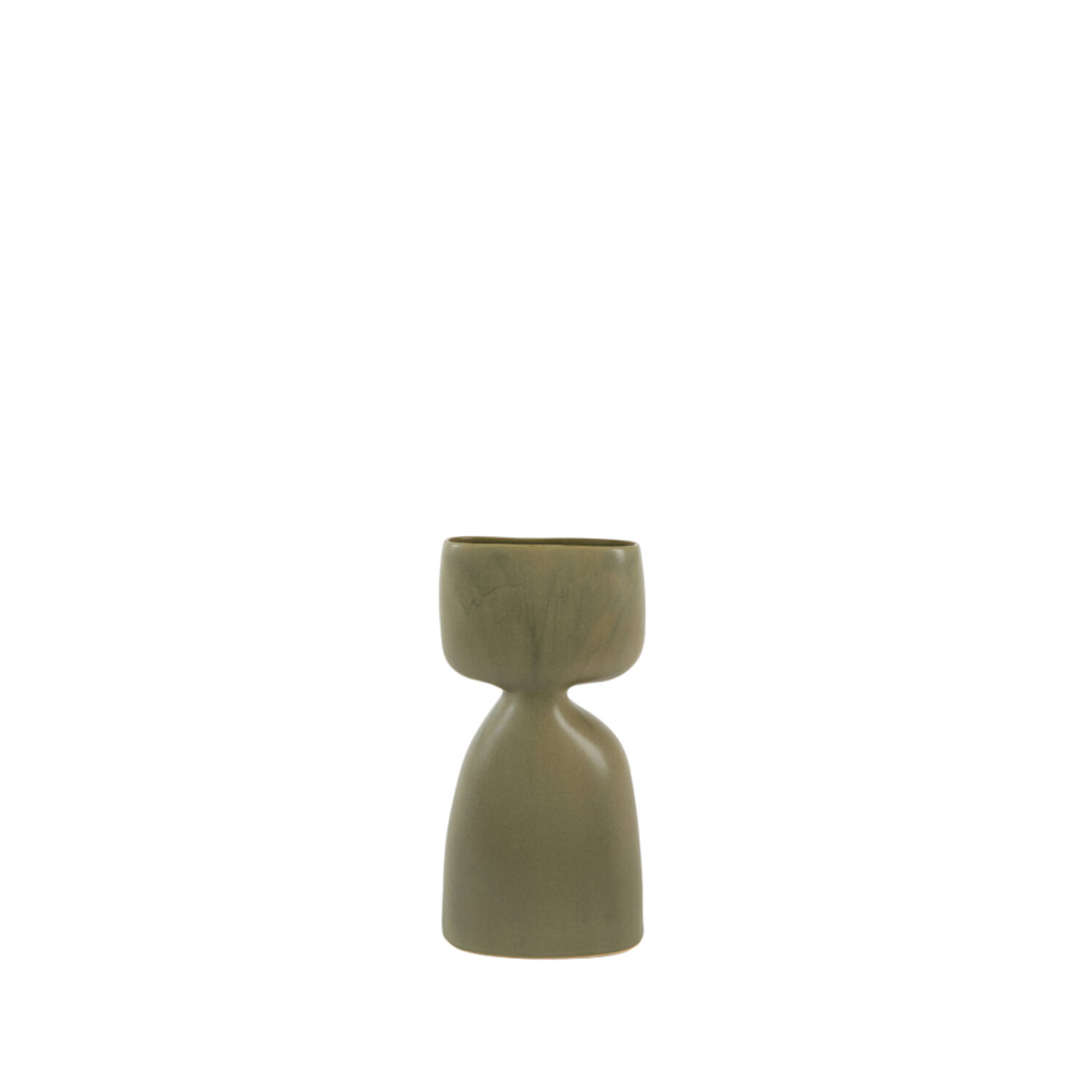 Vase deco 16x9,5x32 cm DAVITO ceramics olive green