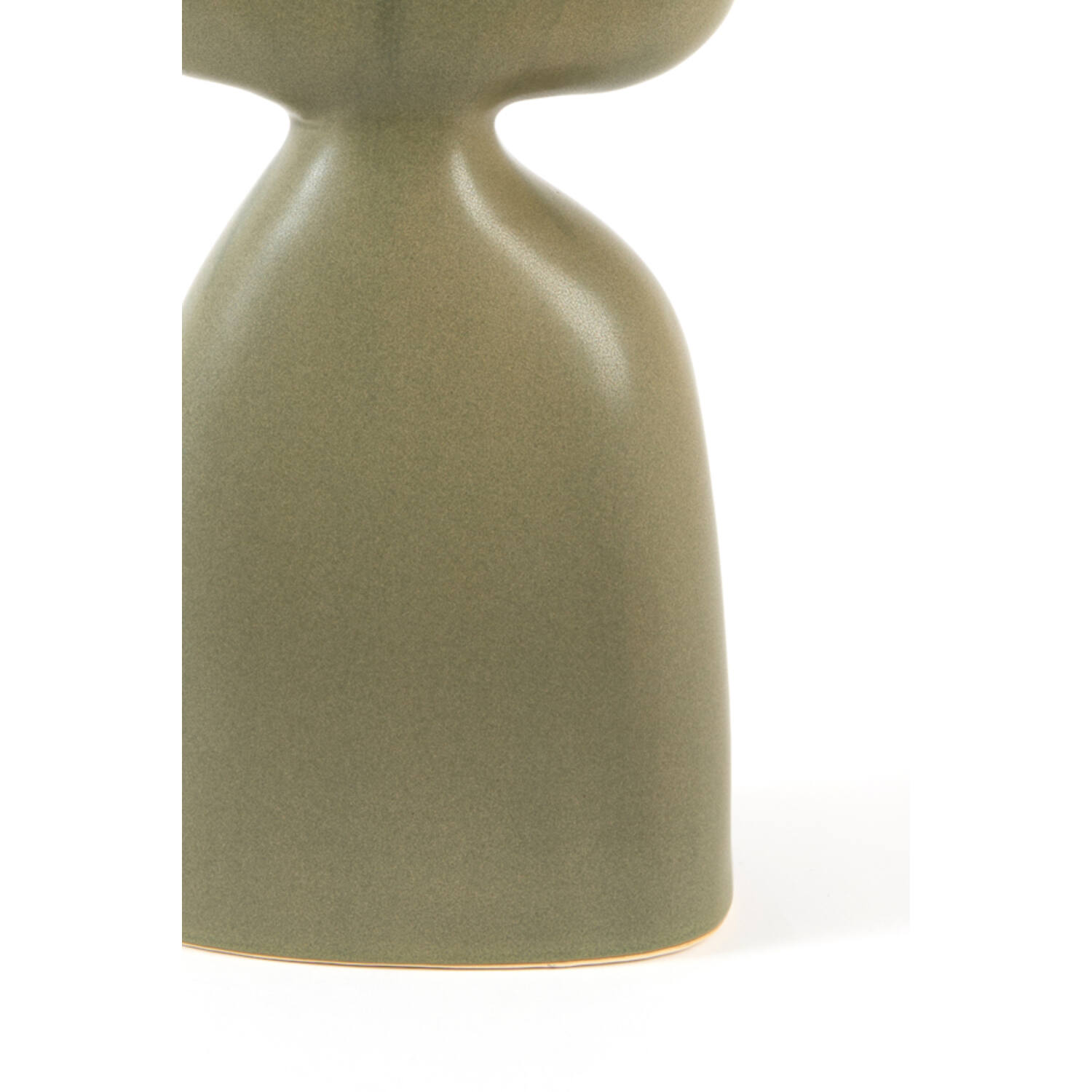 Vase deco 16x9,5x32 cm DAVITO ceramics olive green