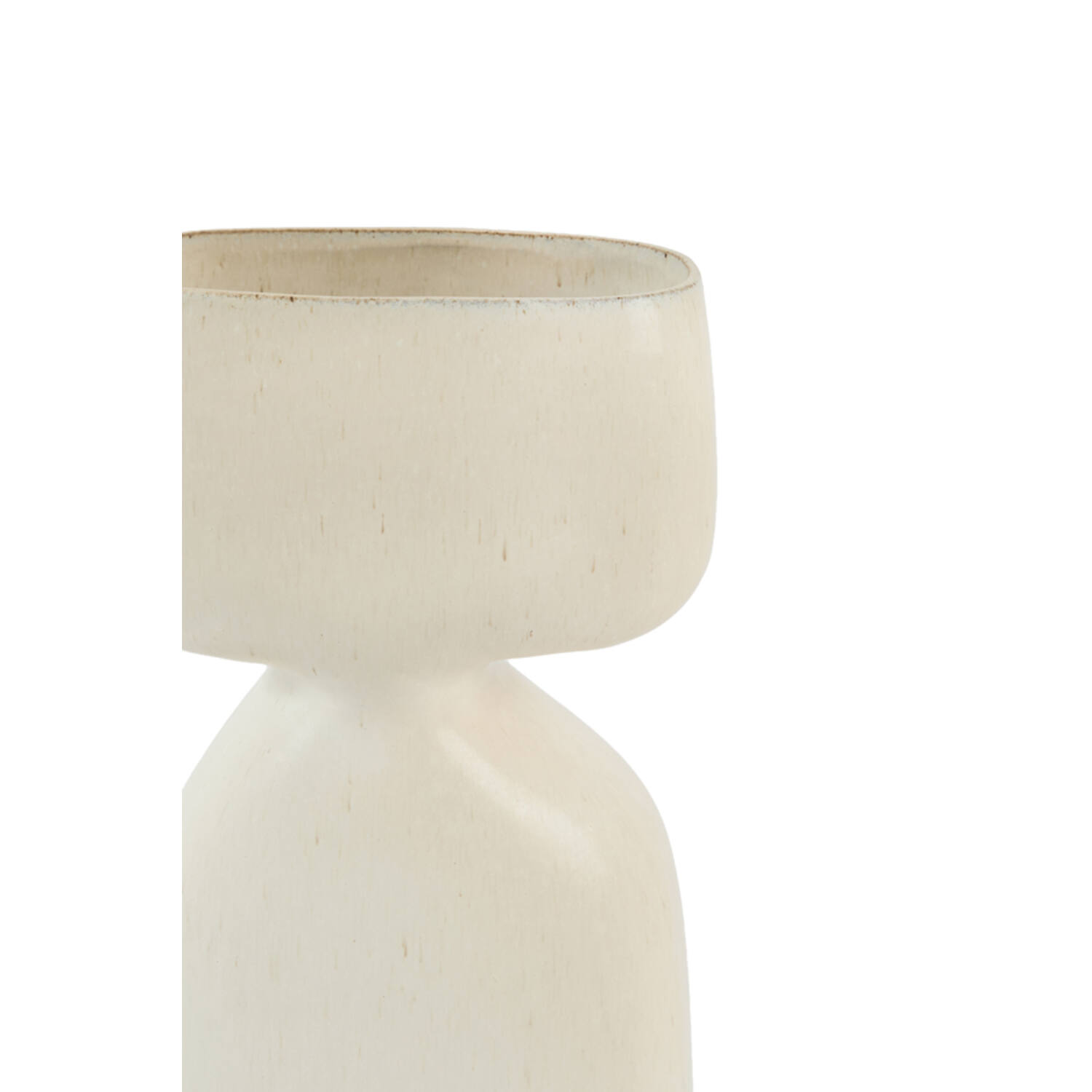 Vase deco 22,5x14x41 cm DAVITO ceramics cream
