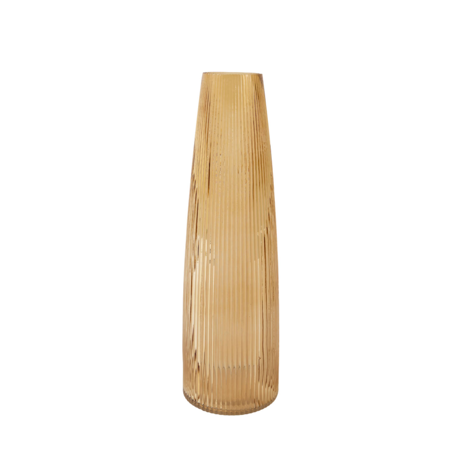 Vase Ø15x49,5 cm FARENZO glass amber
