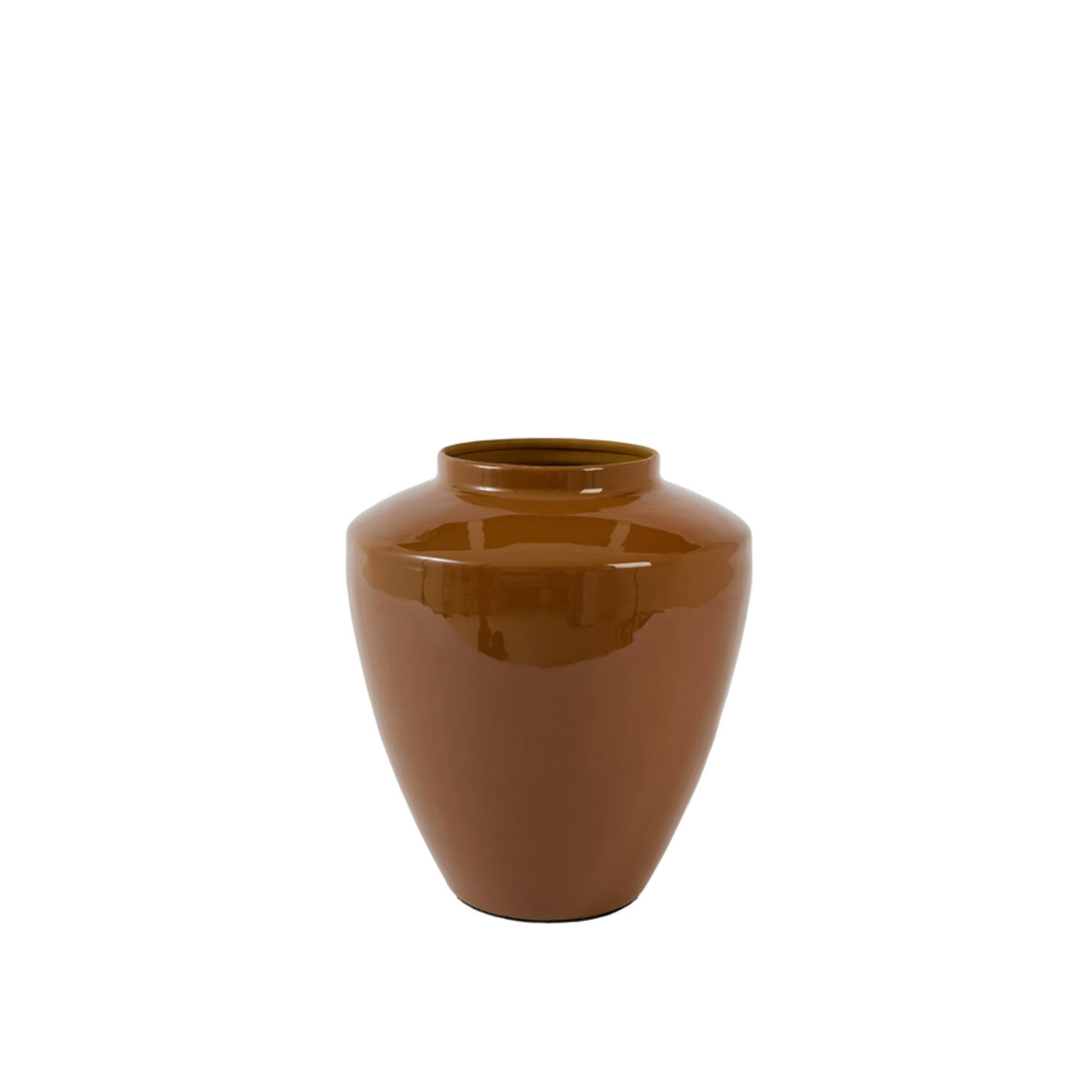 Vase deco Ø28x29 cm CALZO shiny caramel