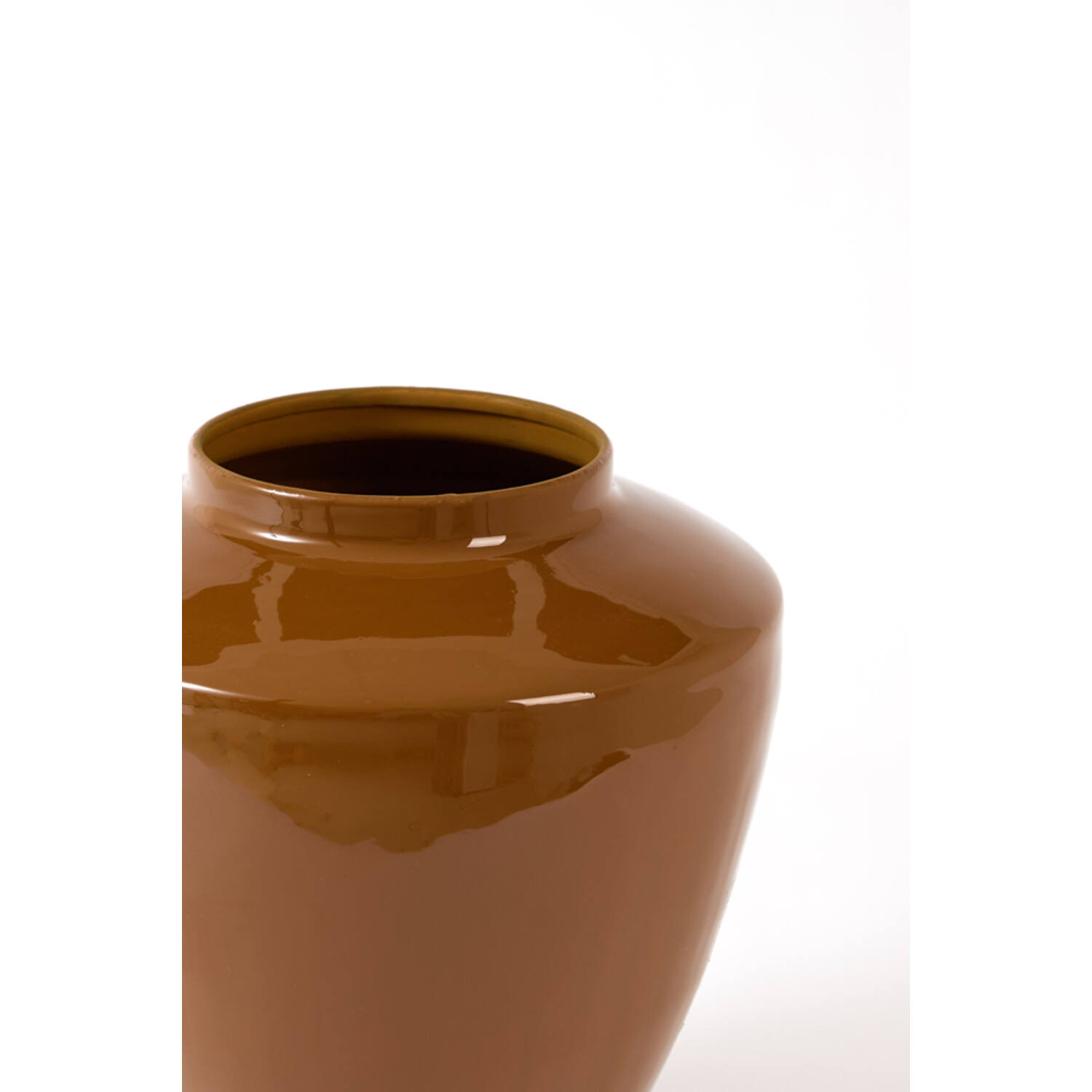 Vase deco Ø28x29 cm CALZO shiny caramel