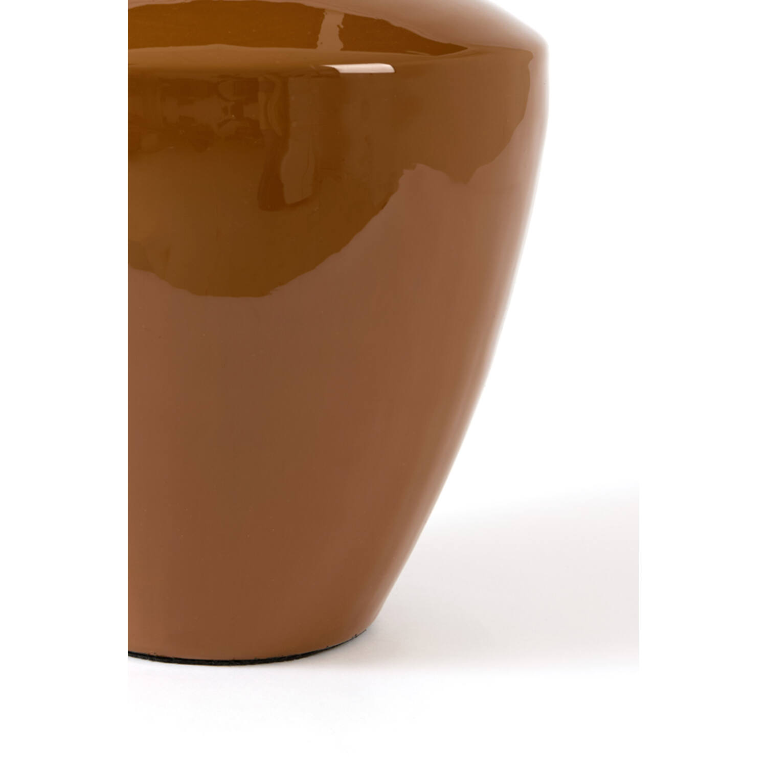Vase deco Ø28x29 cm CALZO shiny caramel