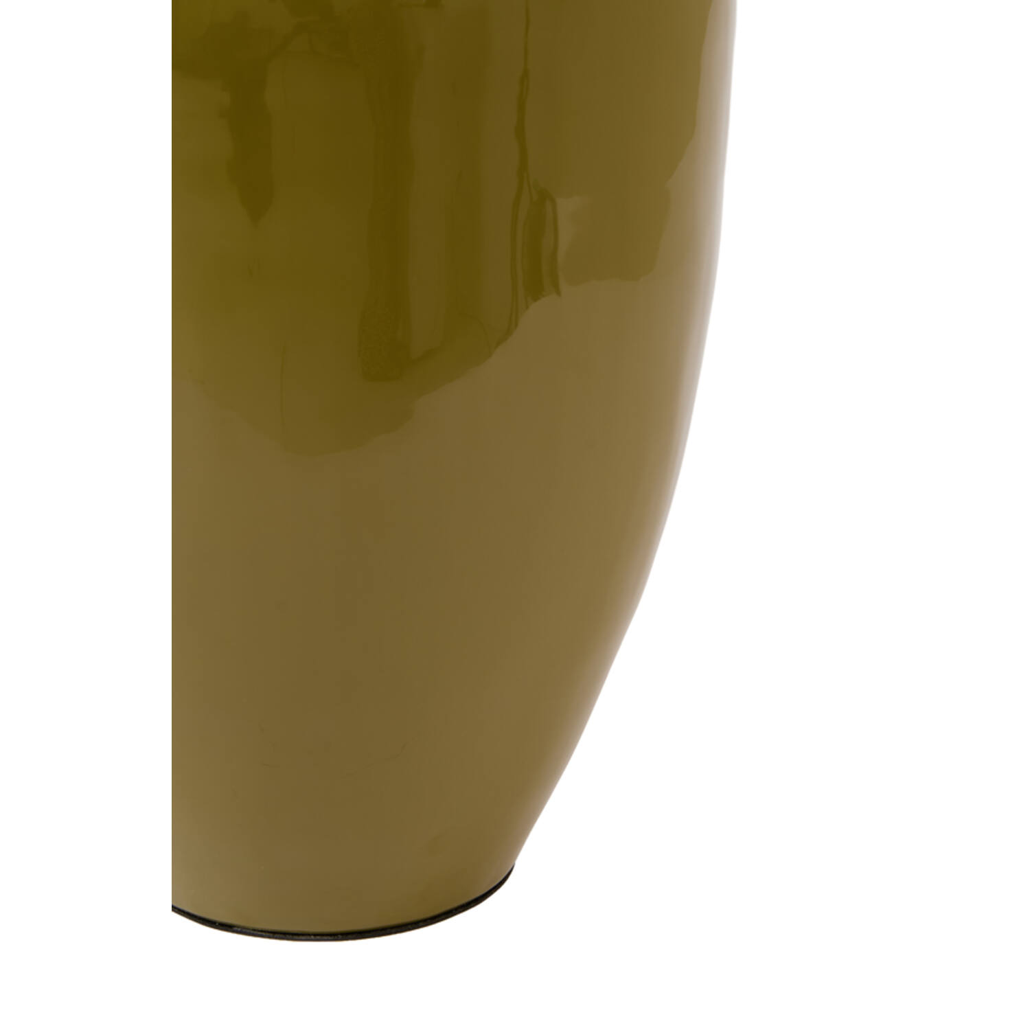 Vase deco Ø24x36 cm CALZO shiny olive green