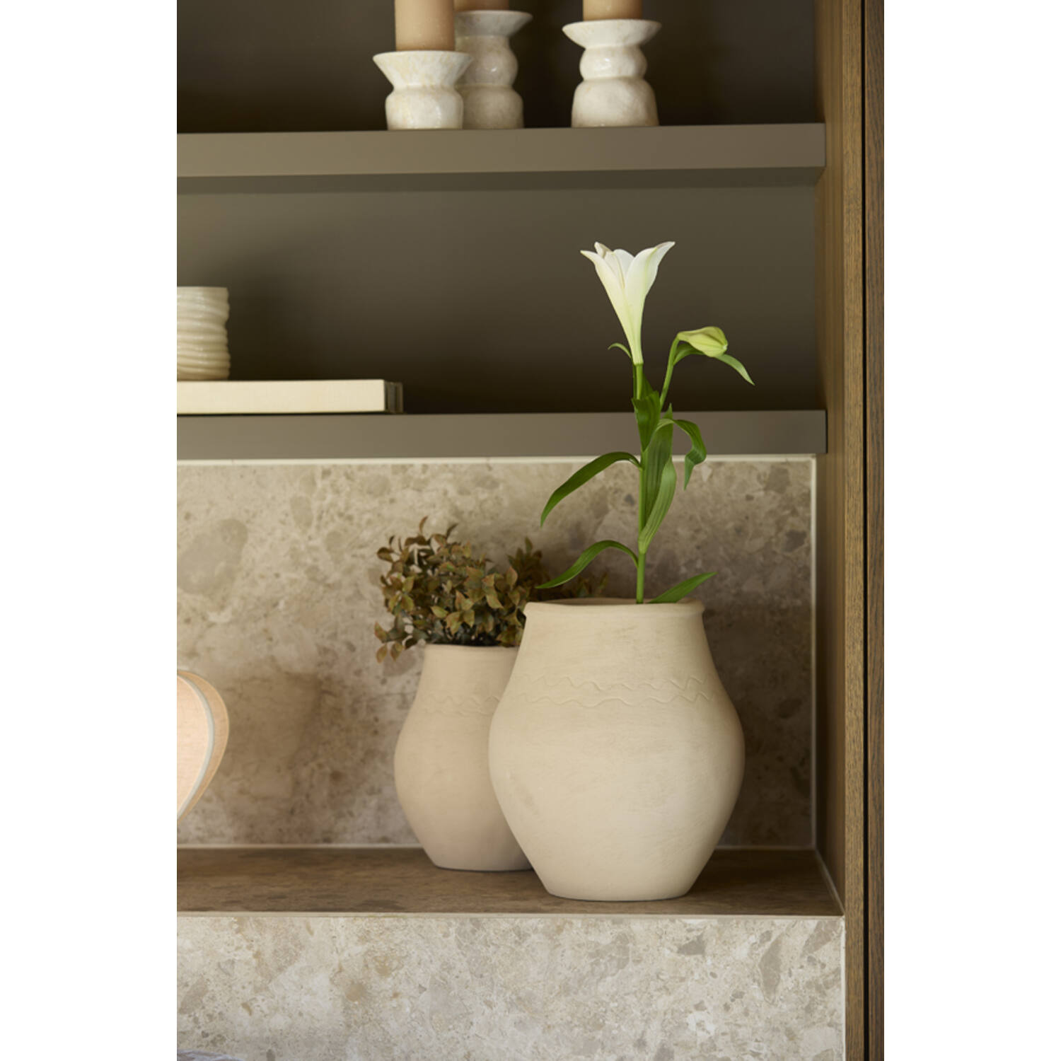 Vase deco Ø28x33 cm AYLIZ ceramics light brown