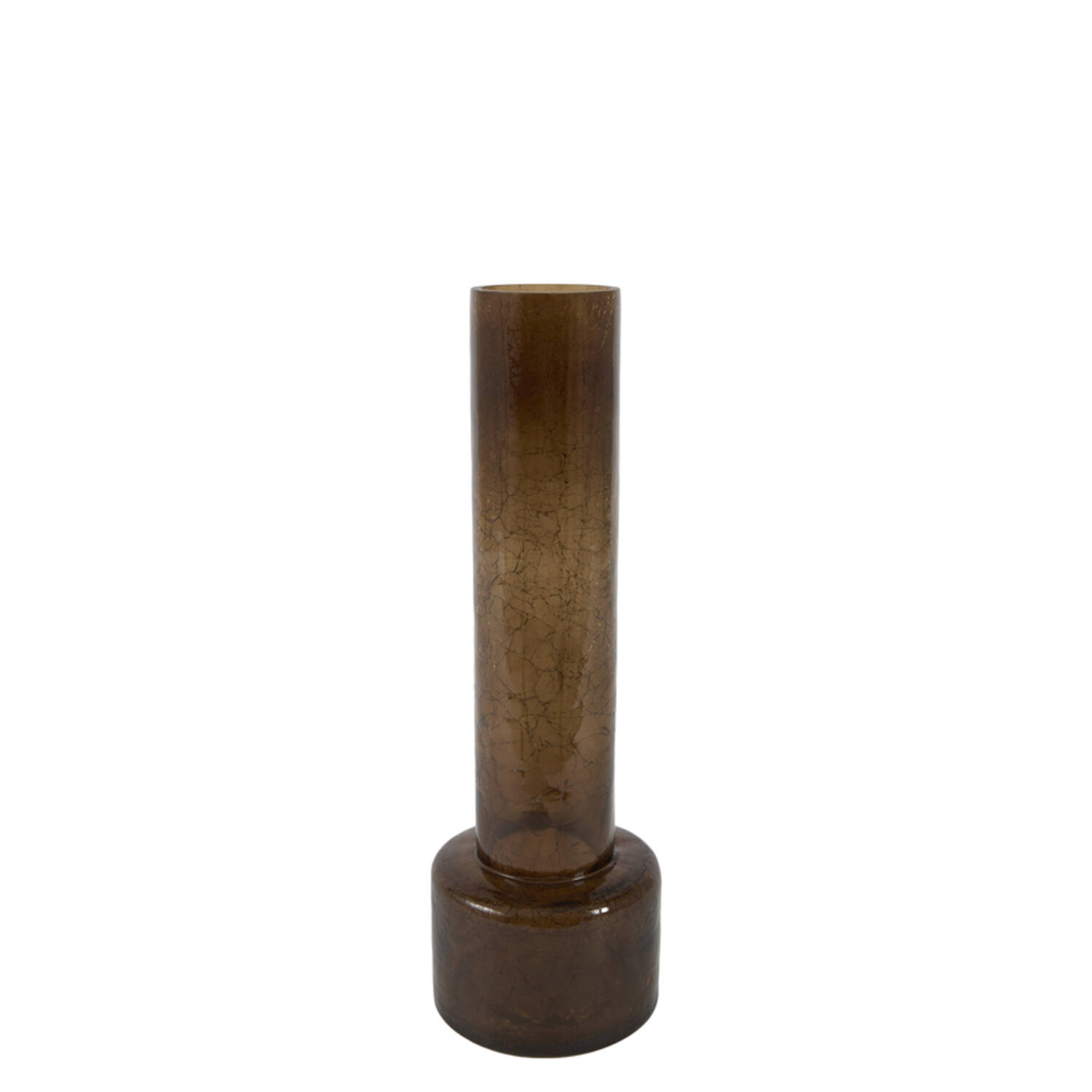 Vase Ø13,5x40,5 cm BORANDO glass dark brown