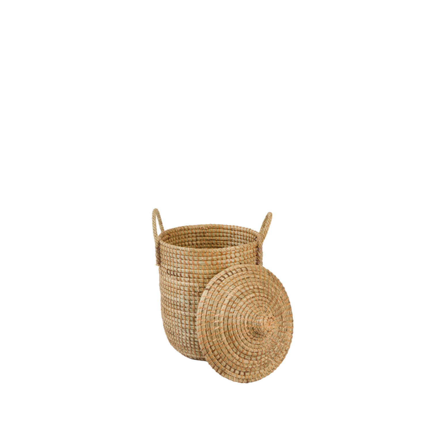 Basket S/2 Ø31x48+Ø40x67 cm VELERA seagrass+rattan natural