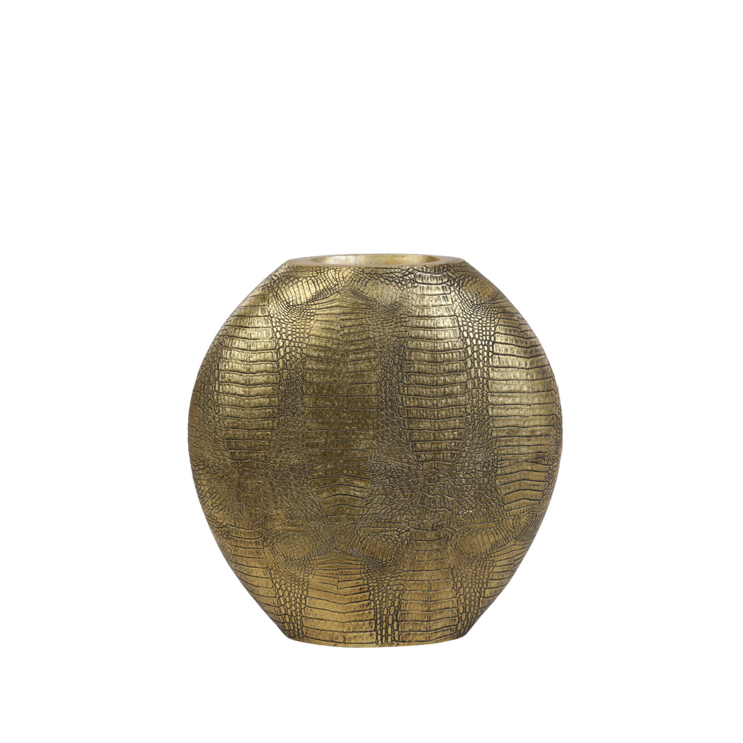 Vase deco 39x11x40 cm SKELD antique bronze