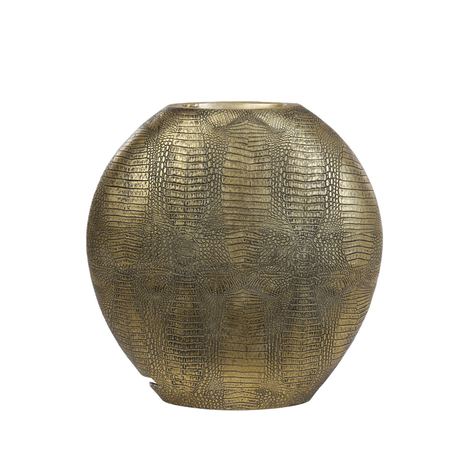 Vaas deco 50x15x50 cm SKELD antiek brons