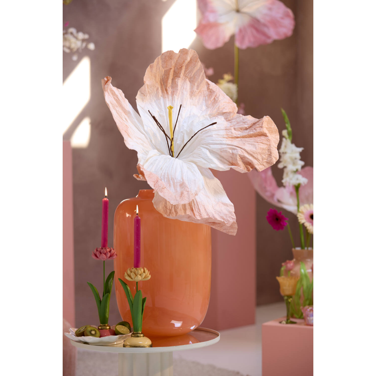 Vase Ø34x50 cm KOBALA glass orange