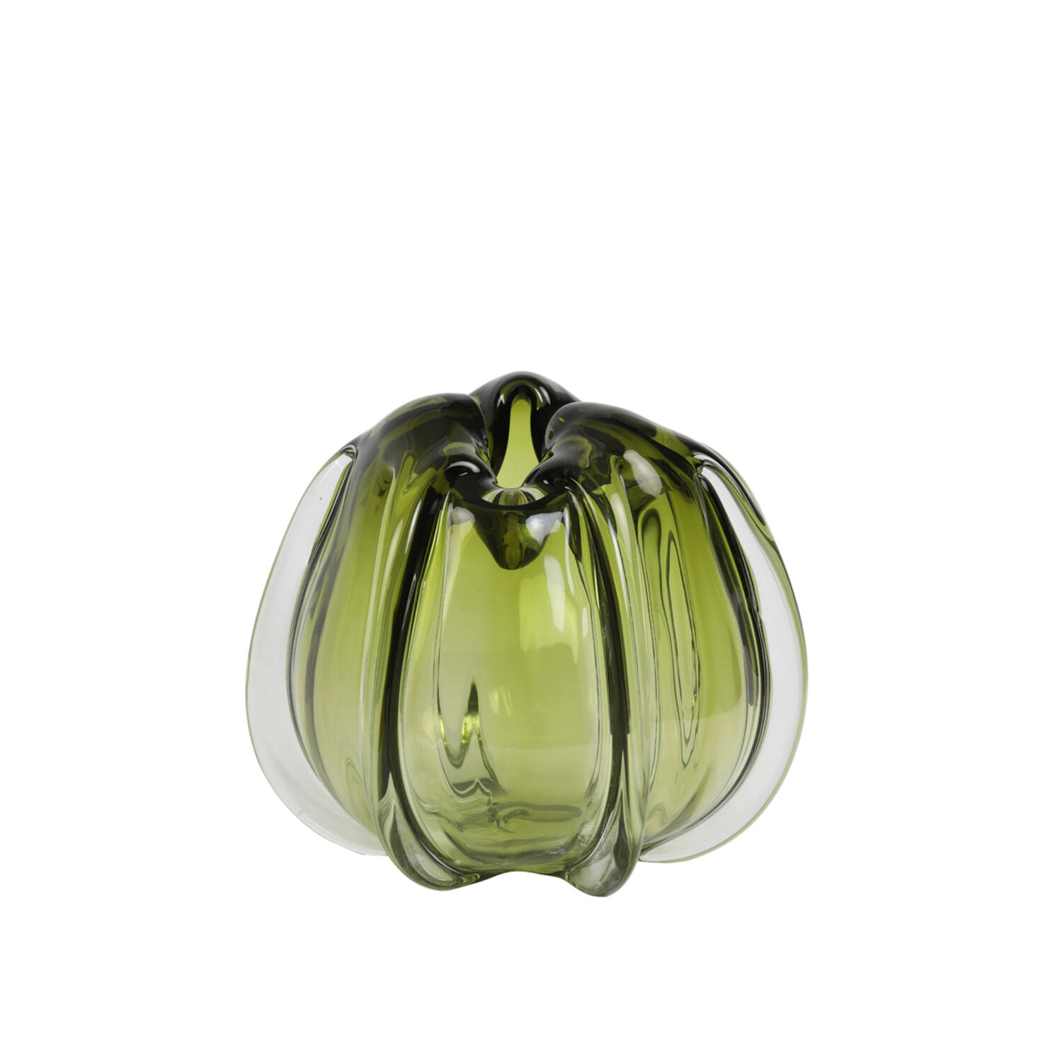 Vaas Ø24,5x22 cm MURELA glas olijf groen