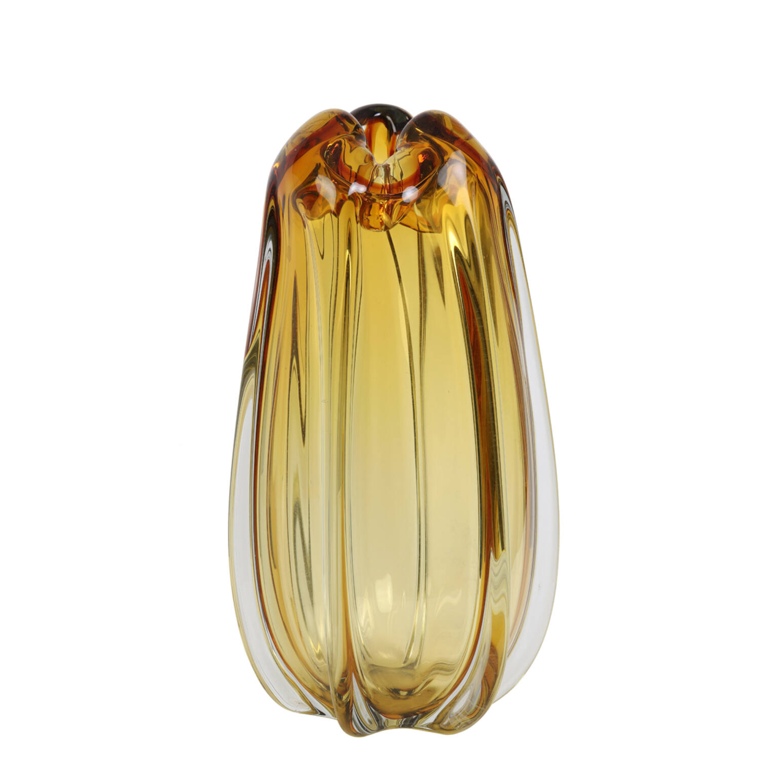 Vase Ø21x38 cm MURELA glass amber