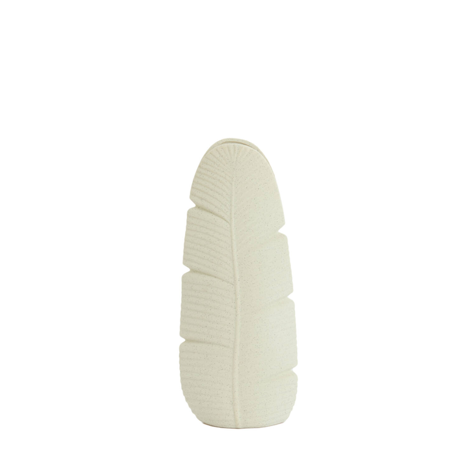 Vase deco 16x10x38,5 cm LOU ceramics matt cream