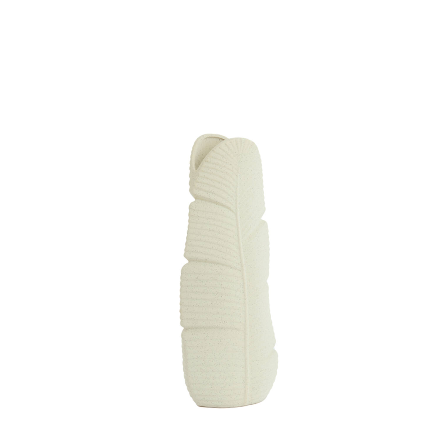 Vase deco 16x10x38,5 cm LOU ceramics matt cream