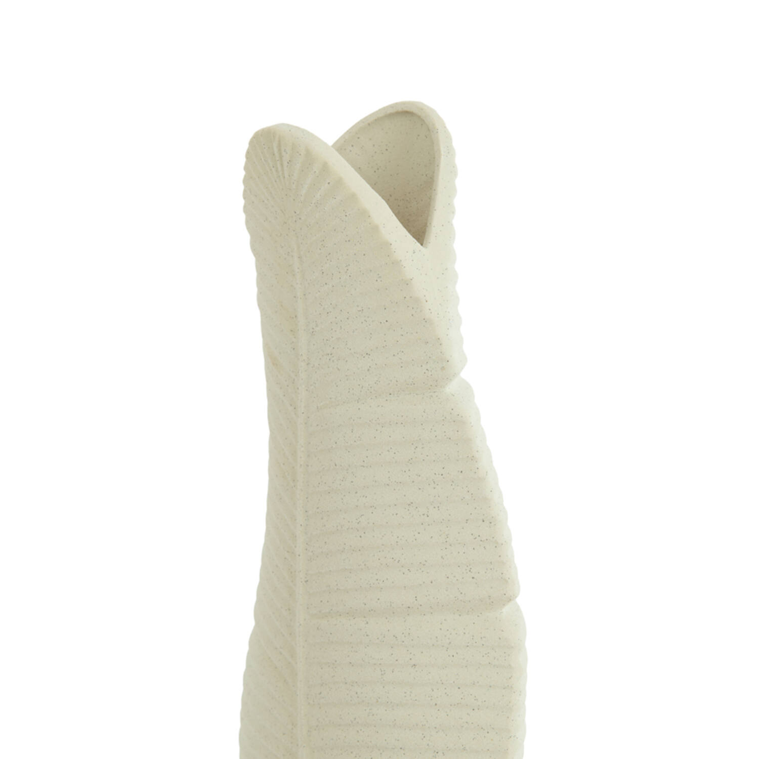 Vase deco 16x10x38,5 cm LOU ceramics matt cream