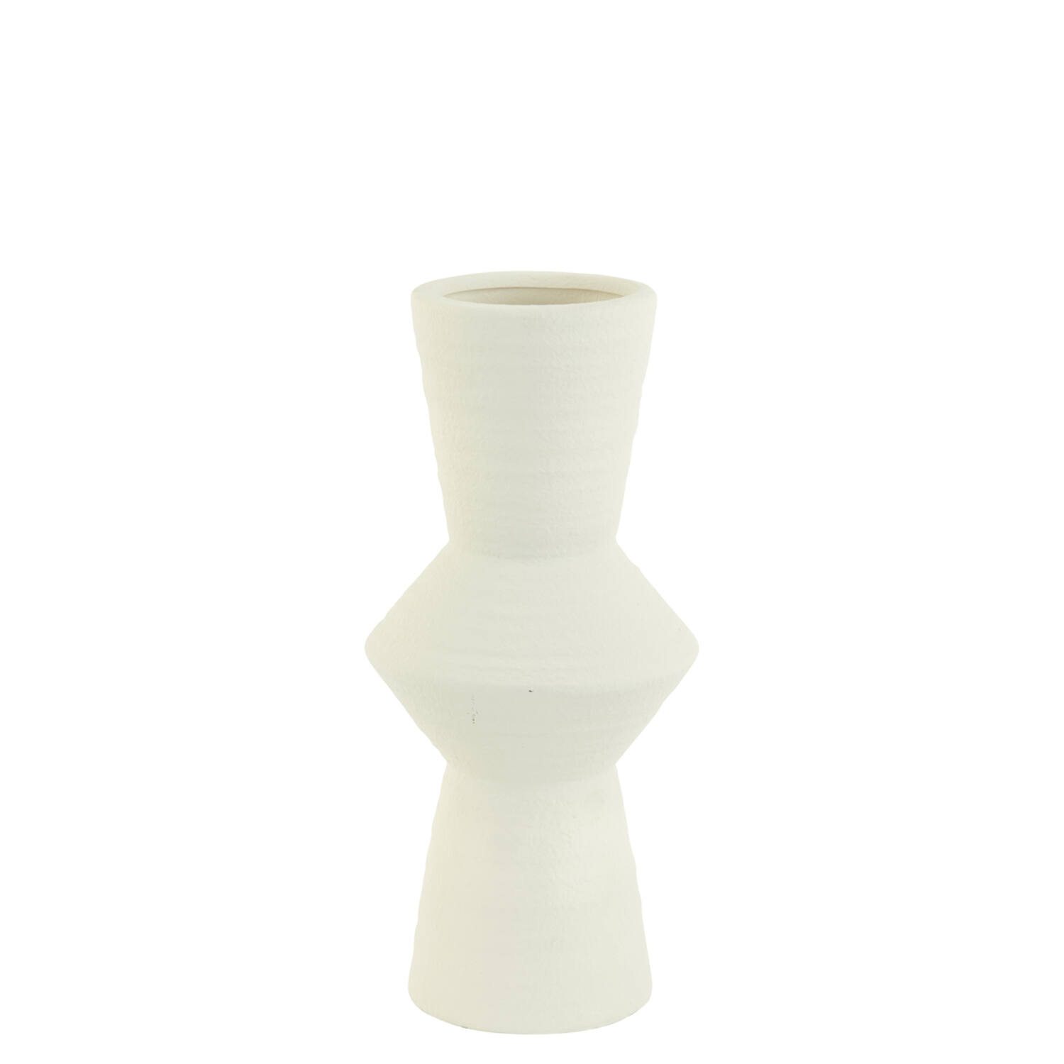 Vaas deco Ø18,5x40,5 cm AYLA keramiek crème