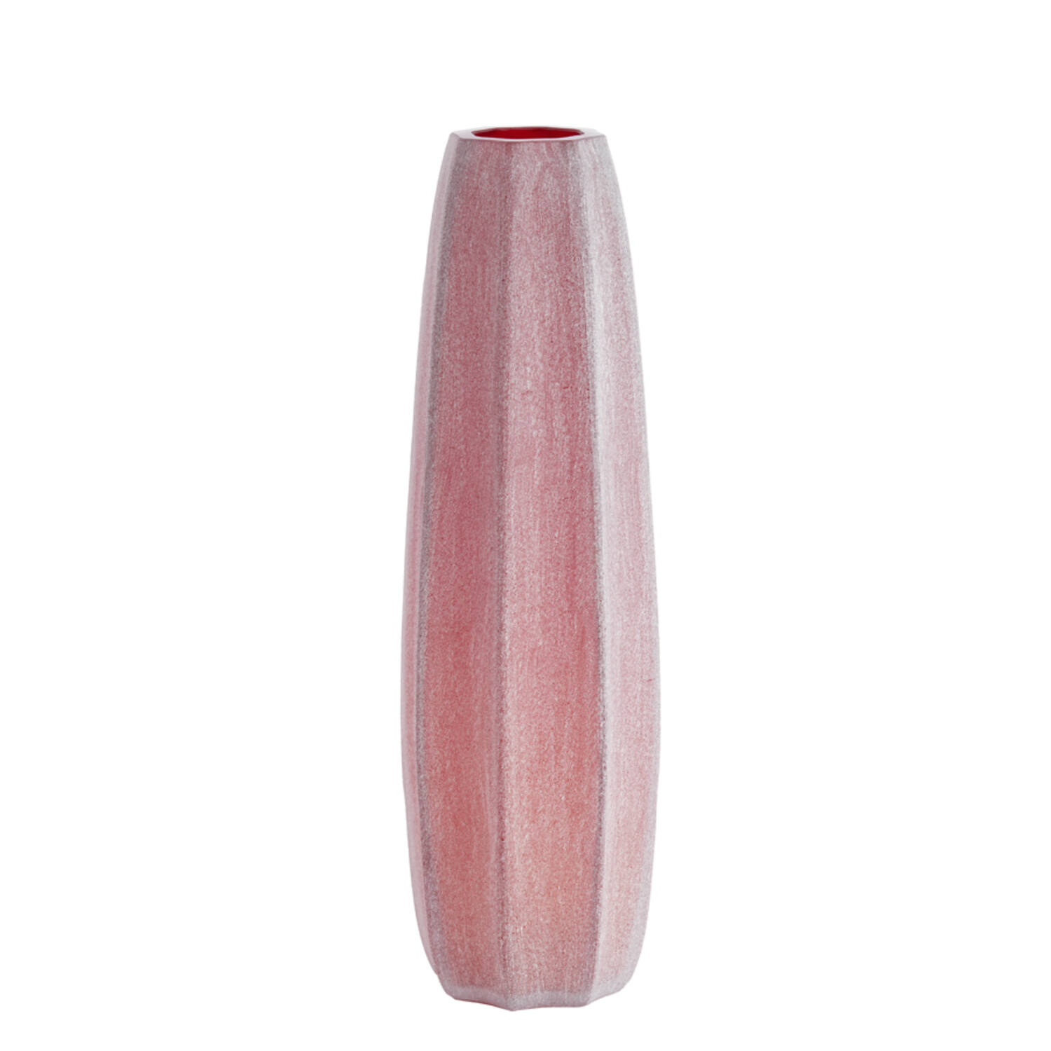Vaas Ø17x60 cm BRADLEY glas bordeaux