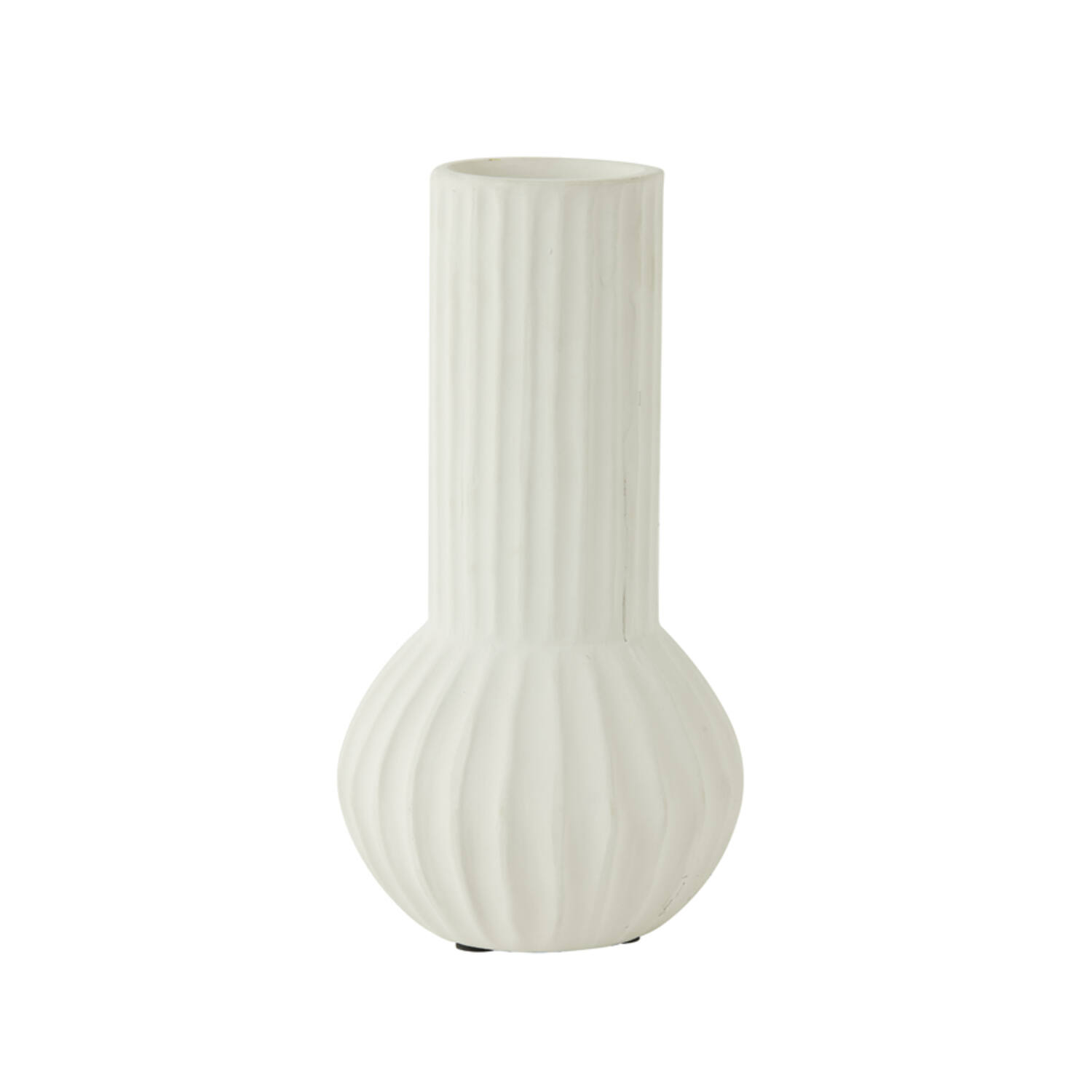 Vasija adorno Ø14x26 cm FEYO cerámica crema