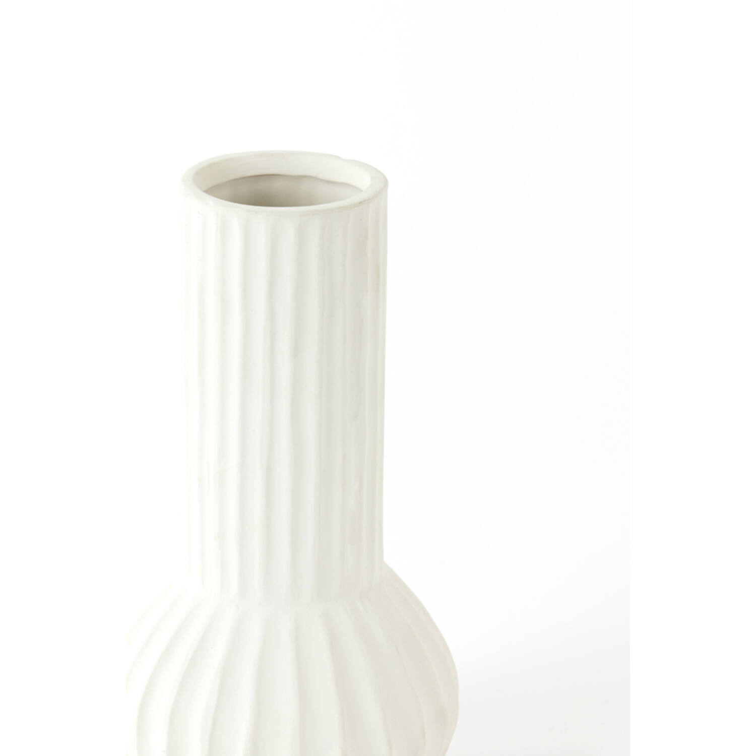 Vasija adorno Ø14x26 cm FEYO cerámica crema
