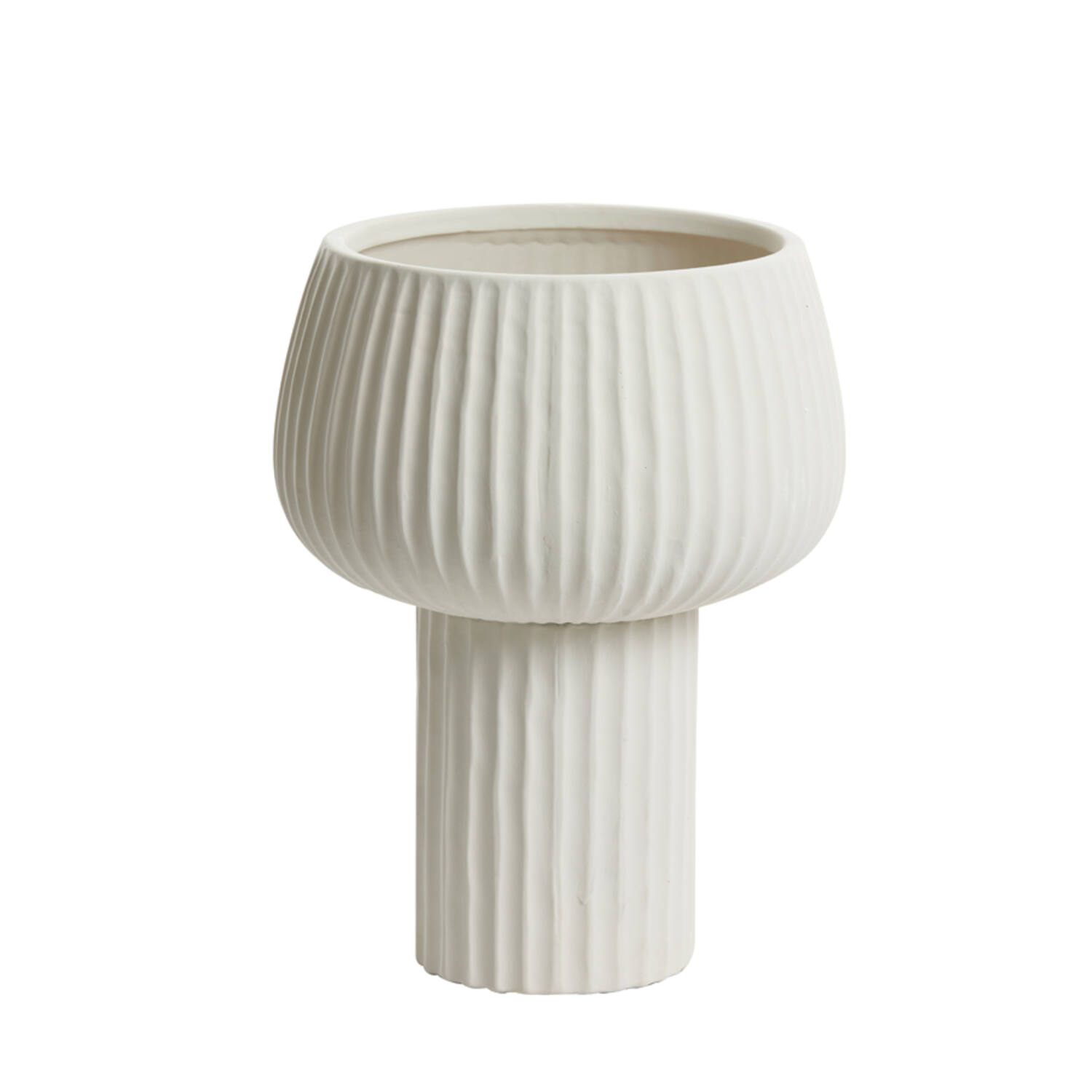 Vaas deco Ø22,5x31,5 cm FEYA keramiek crème