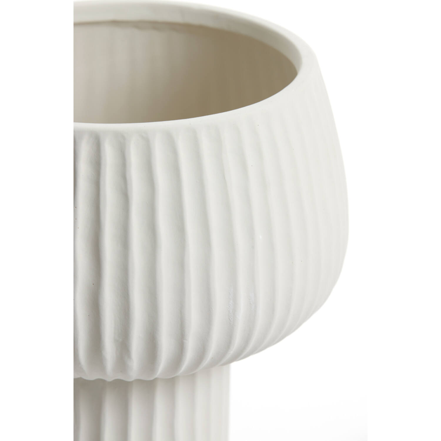 Vaas deco Ø22,5x31,5 cm FEYA keramiek crème