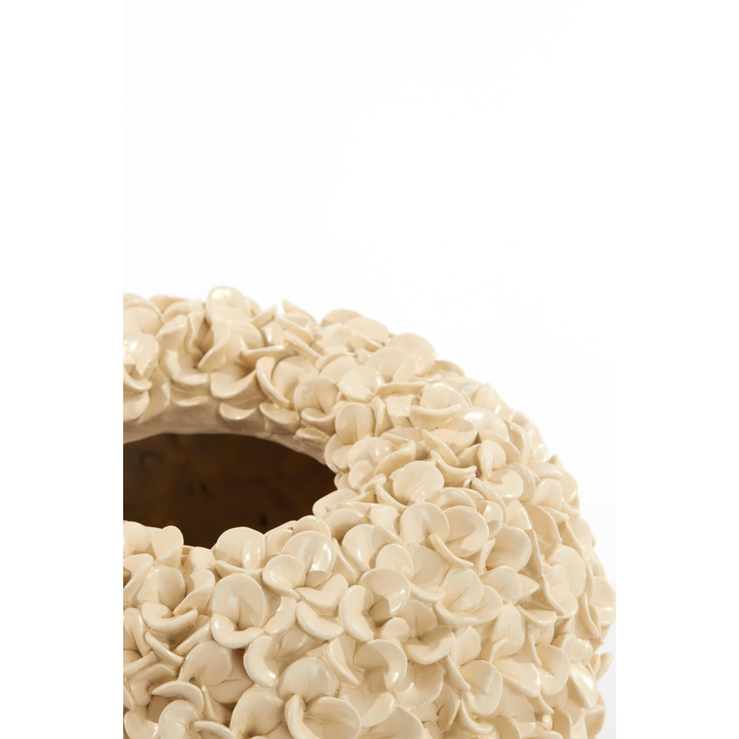 Vaas deco Ø38x23 cm PHYLIA crème