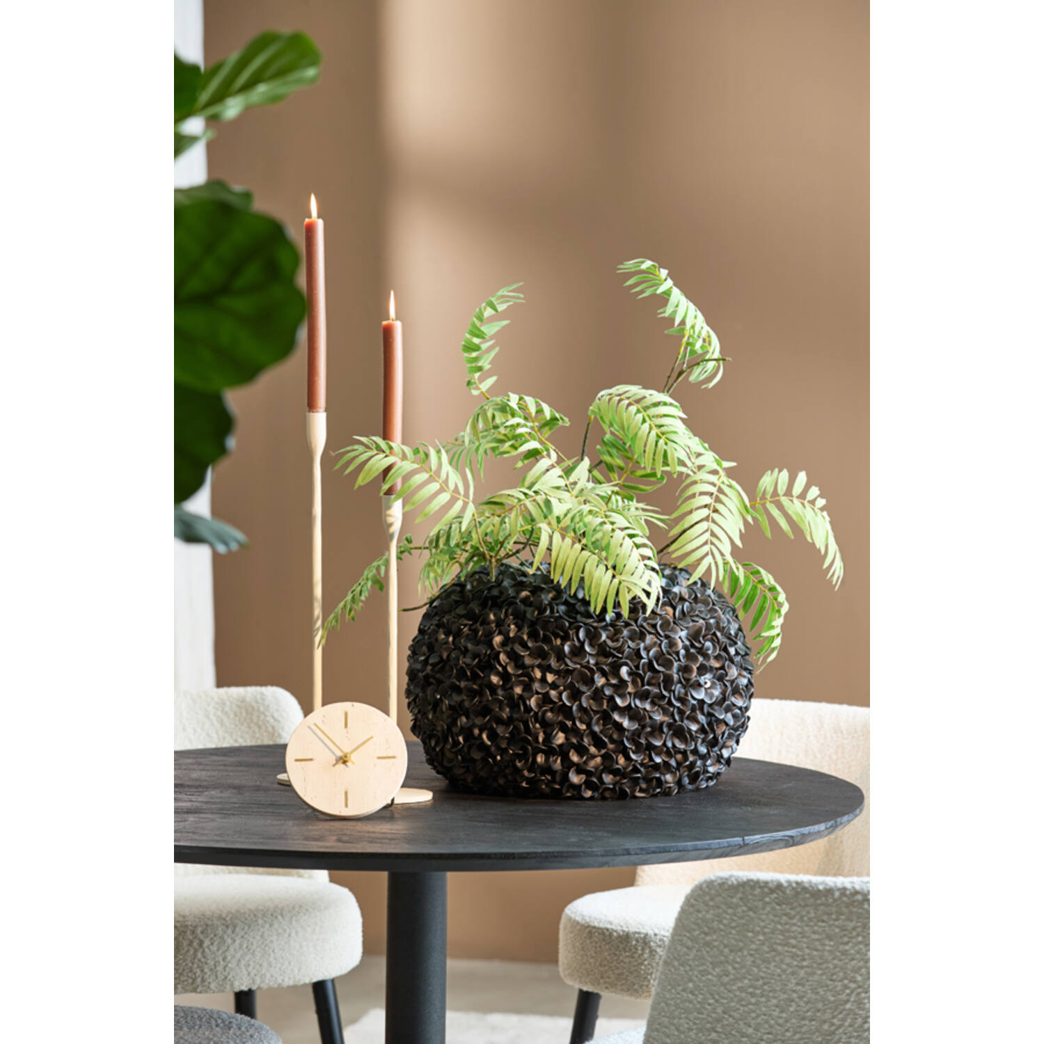 Vase deco Ø47,5x30 cm PHYLIA matt black