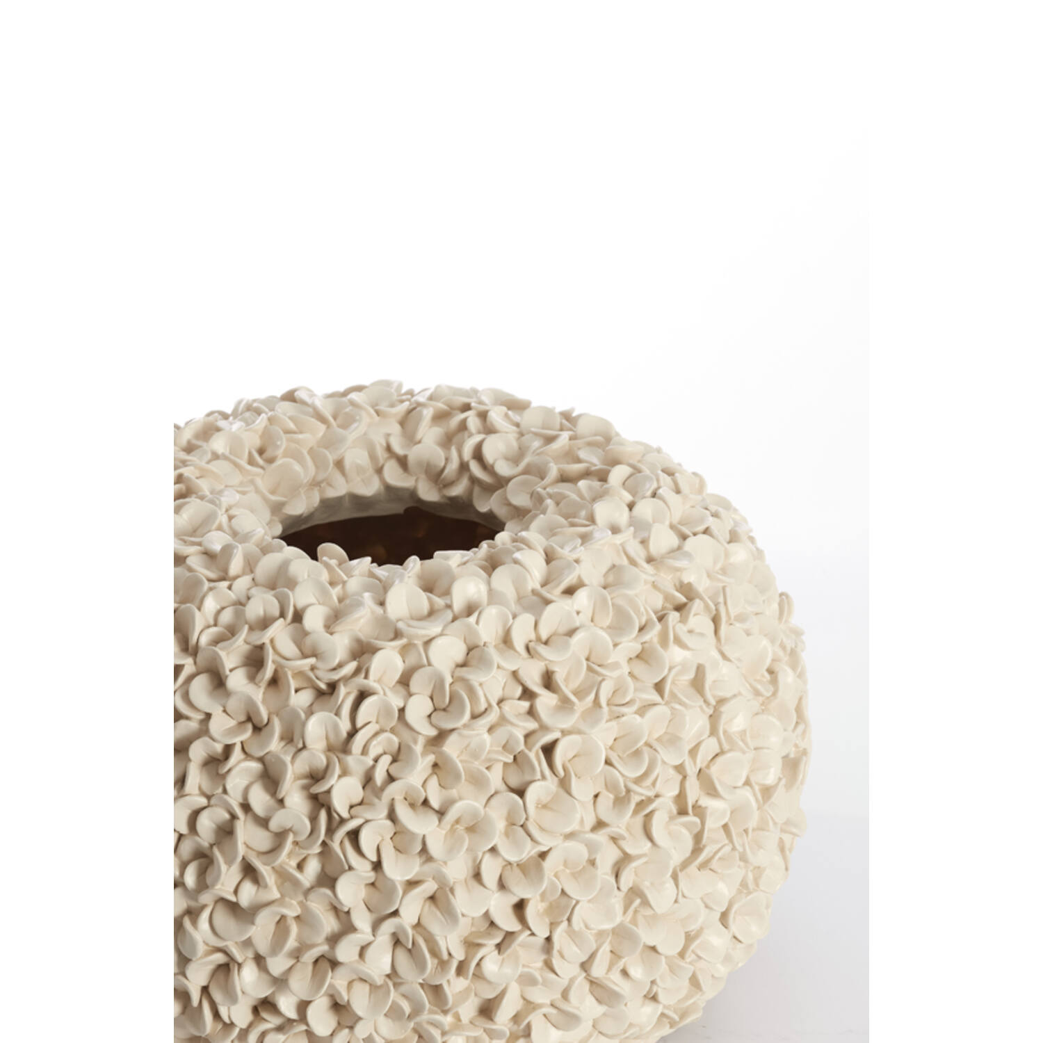 Vaas deco Ø47,5x30 cm PHYLIA crème