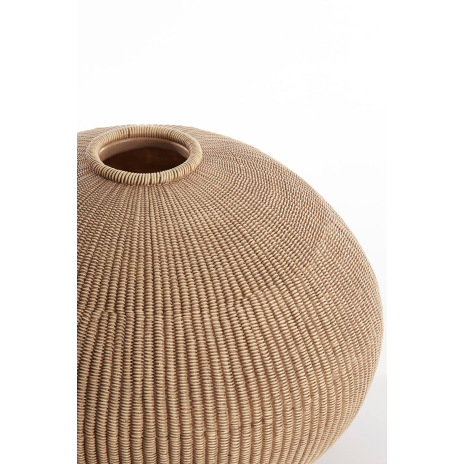 Vaas deco Ø35x26,5 cm VALERIE licht bruin