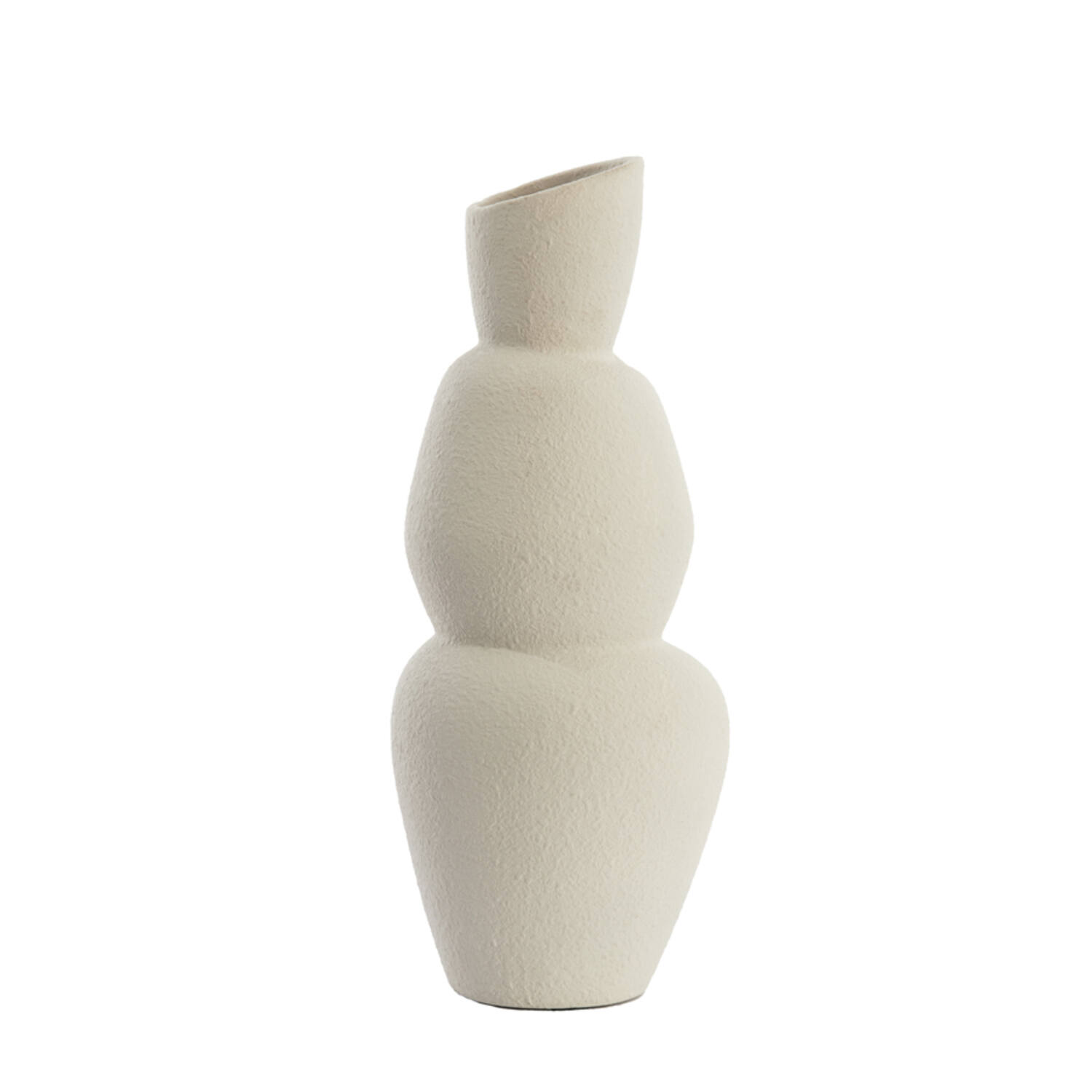 Vaas Ø19x46,5 cm ARAM keramiek crème
