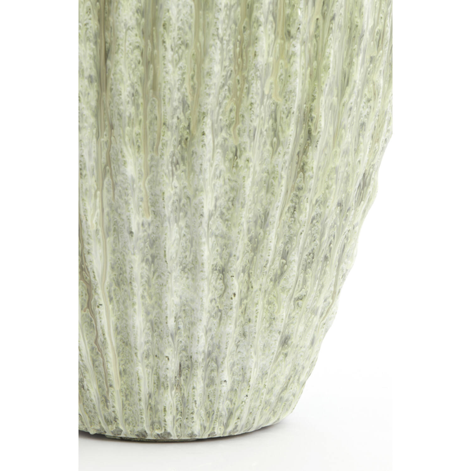 Vaas deco Ø29x37 cm CACTI glans mint groen
