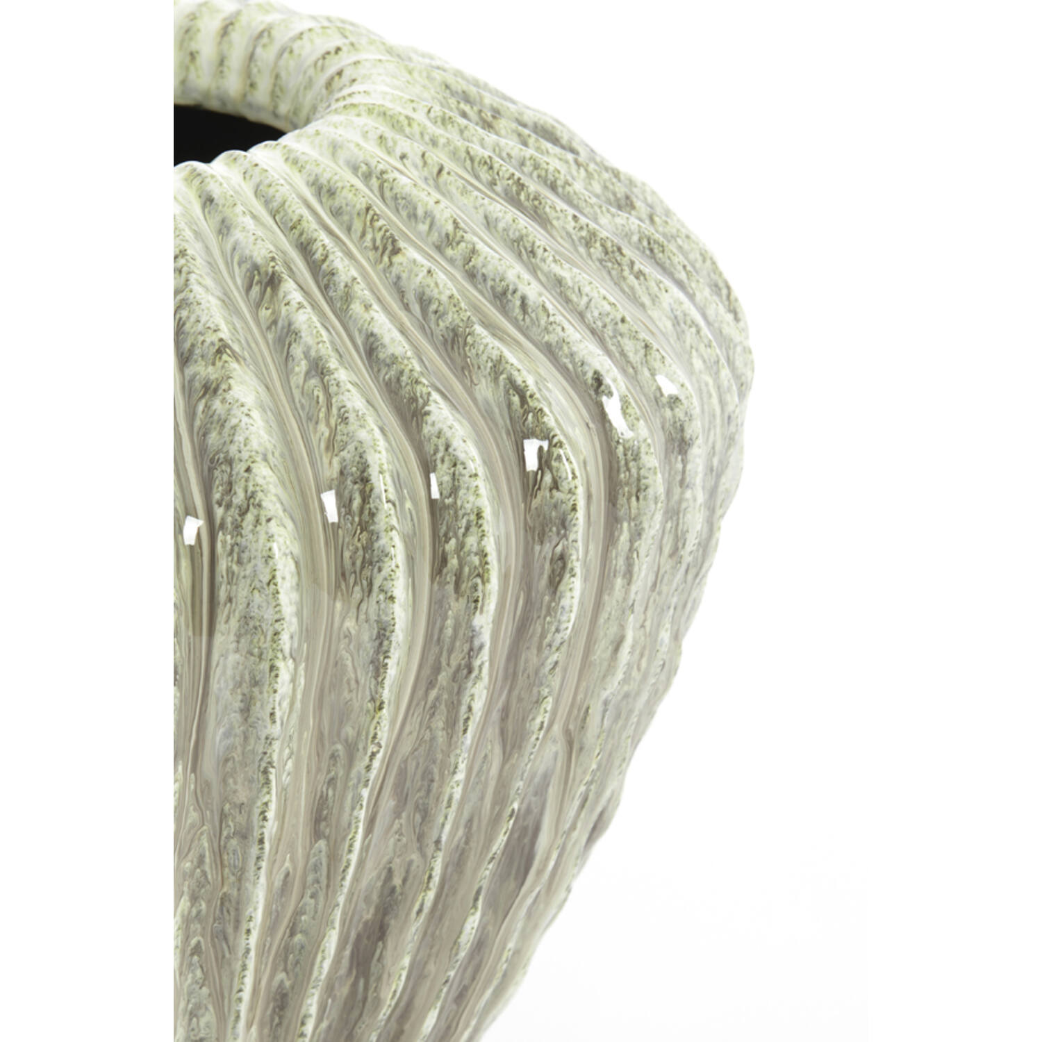 Vaas deco Ø32x28 cm CACTI glans mint groen