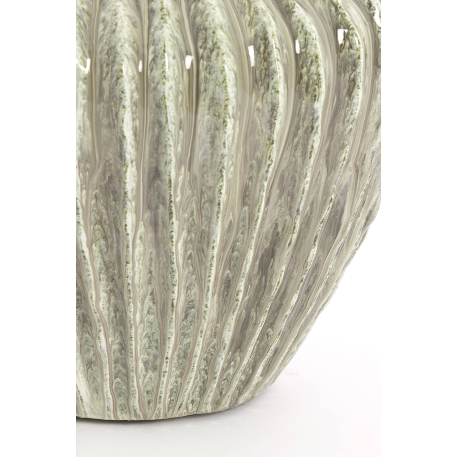 Vaas deco Ø32x28 cm CACTI glans mint groen