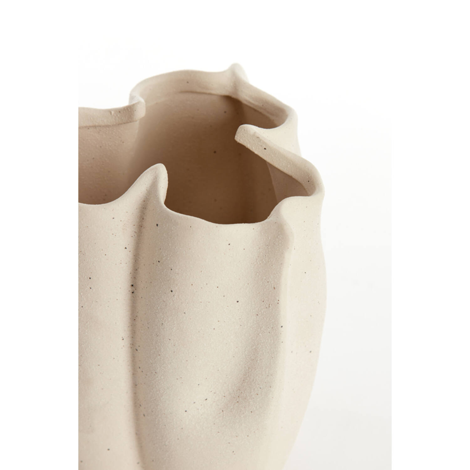 Vase deco 15x14,5x19 cm SANGULI ceramics cream