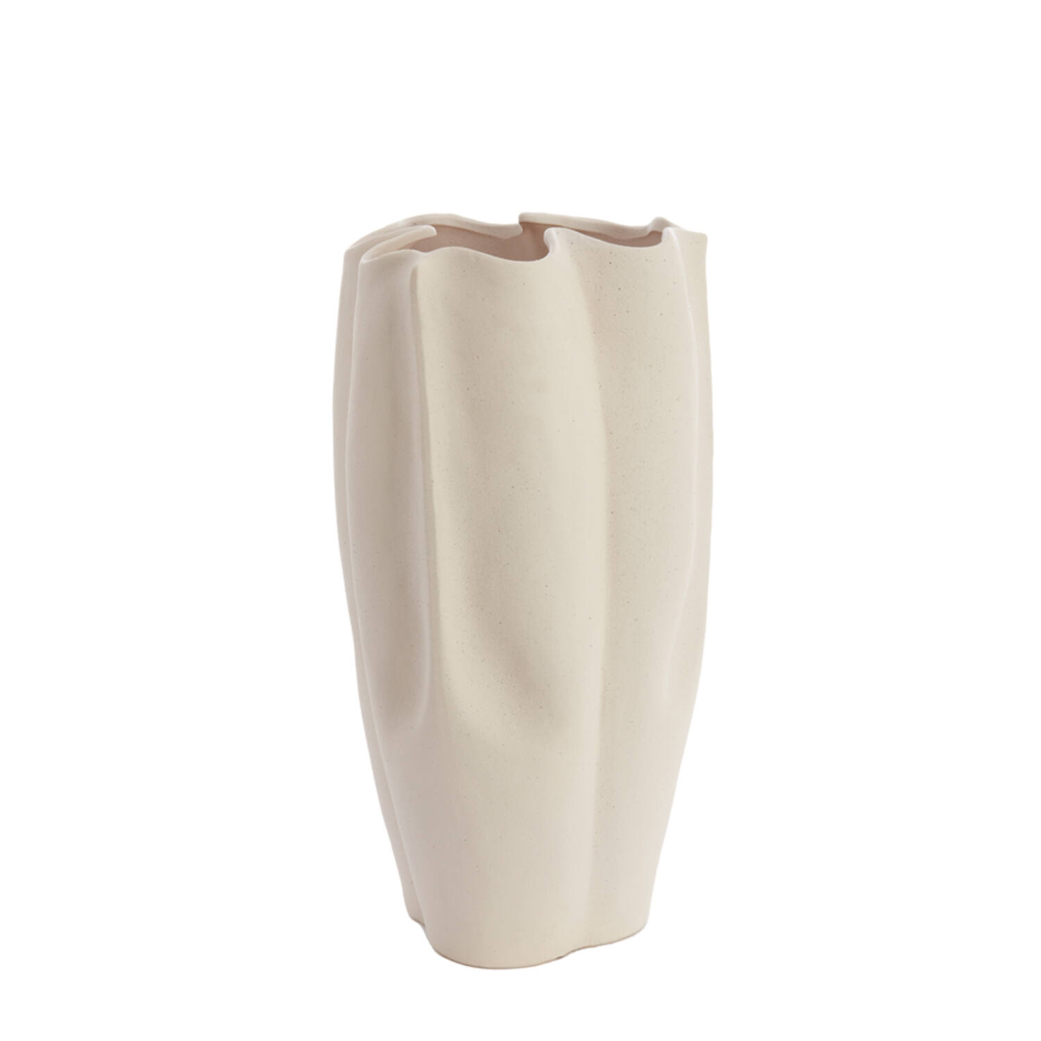 Vase deco 28x27,5x56 cm SANGULI ceramics cream