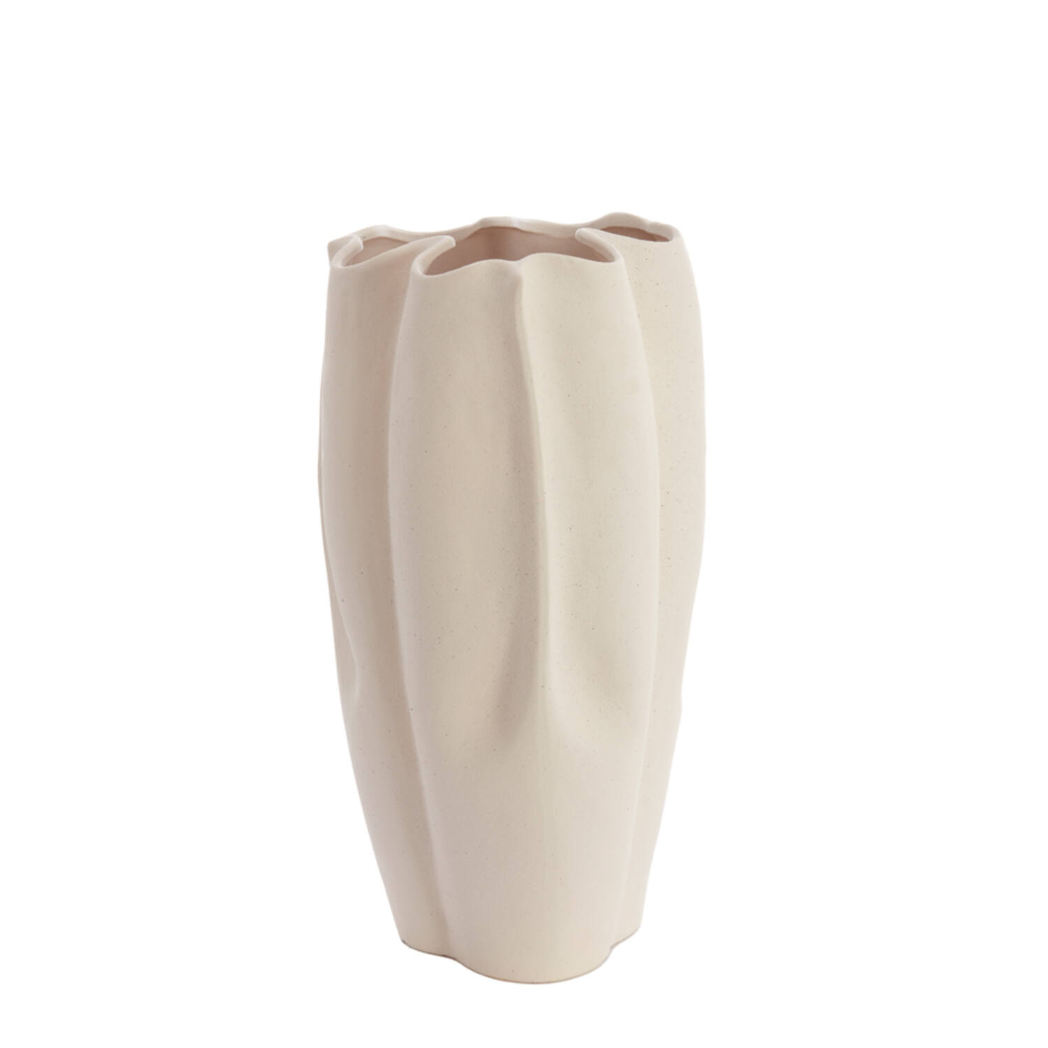 Vase deco 28x27,5x56 cm SANGULI ceramics cream