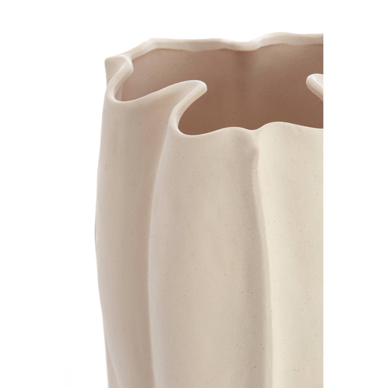Vase deco 28x27,5x56 cm SANGULI ceramics cream