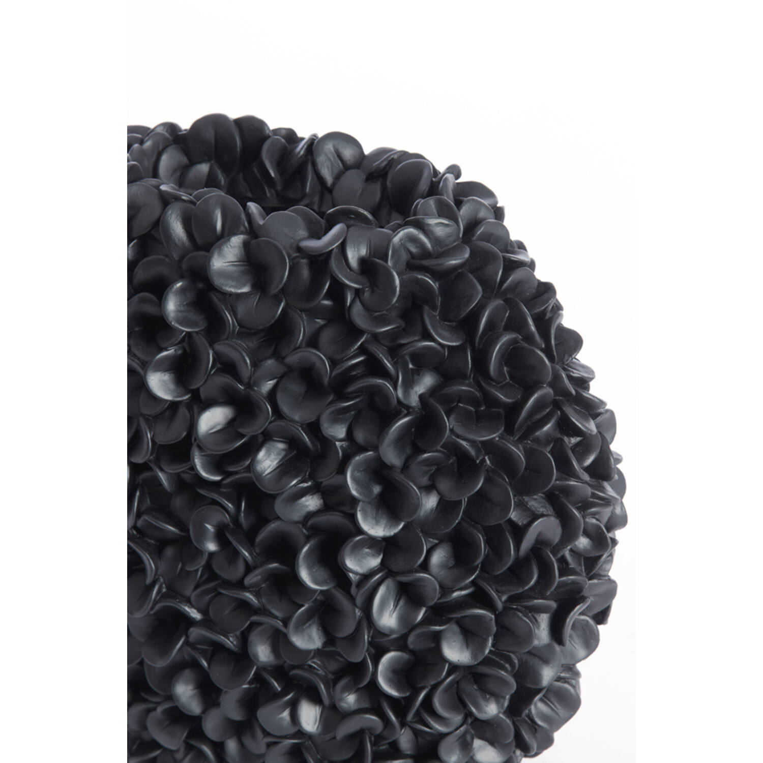 Vaas deco 44x20,5x38,5 cm PHYLIA mat zwart