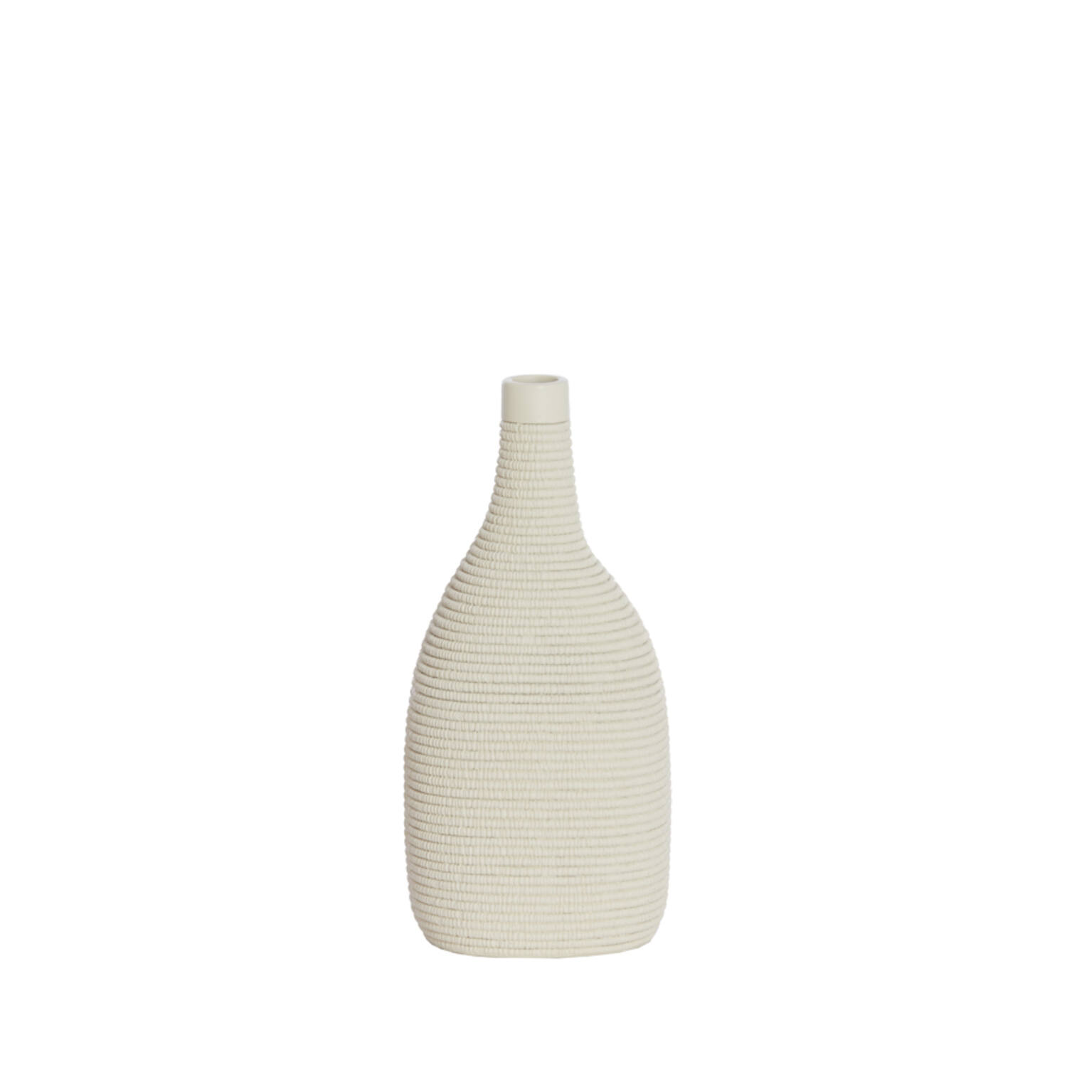 Vaas deco 16x12x33 cm YOUNA crème