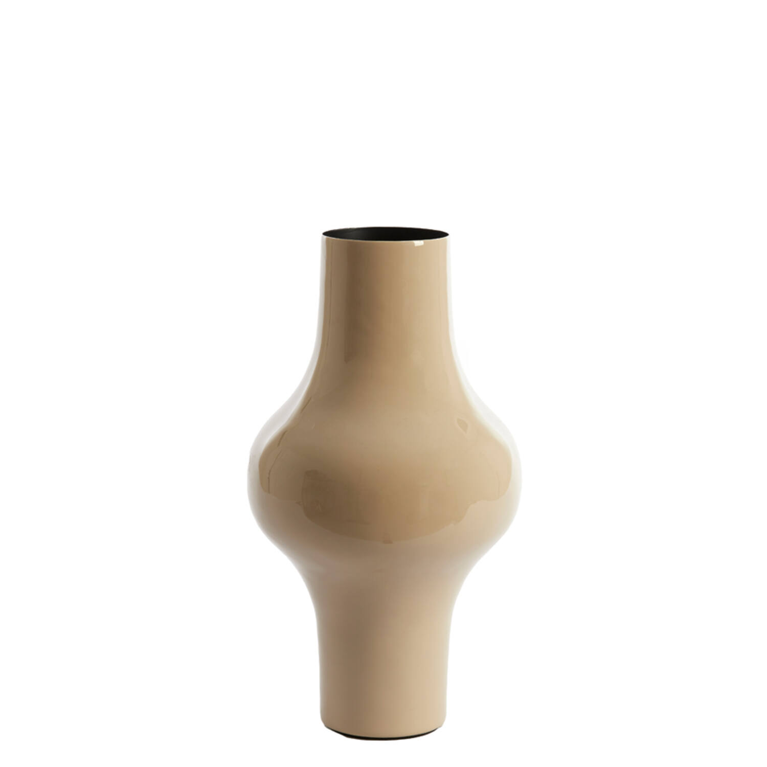 Vaas deco Ø22x40 cm SINDO glanzend taupe