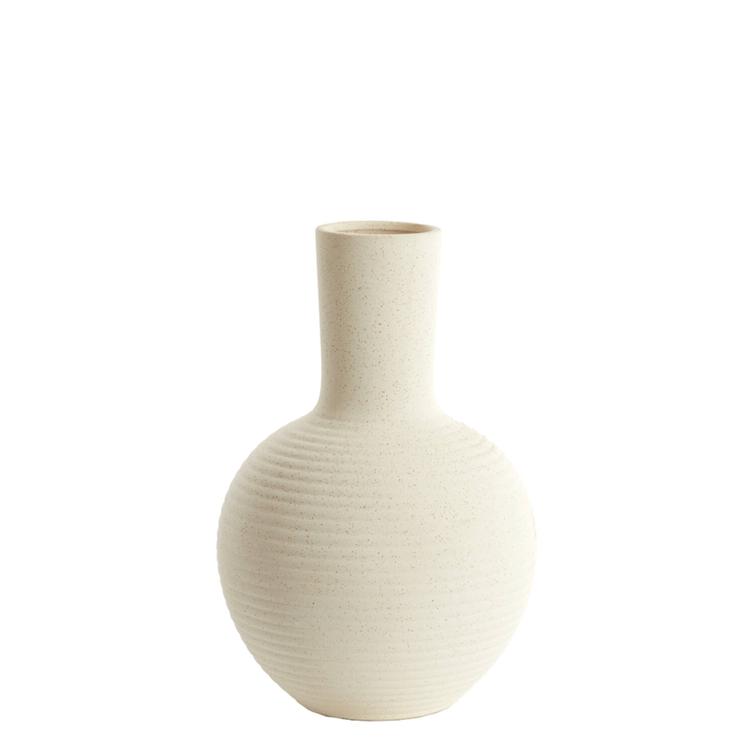 Vaas deco Ø28,5x42 cm ULLOA keramiek mat crème