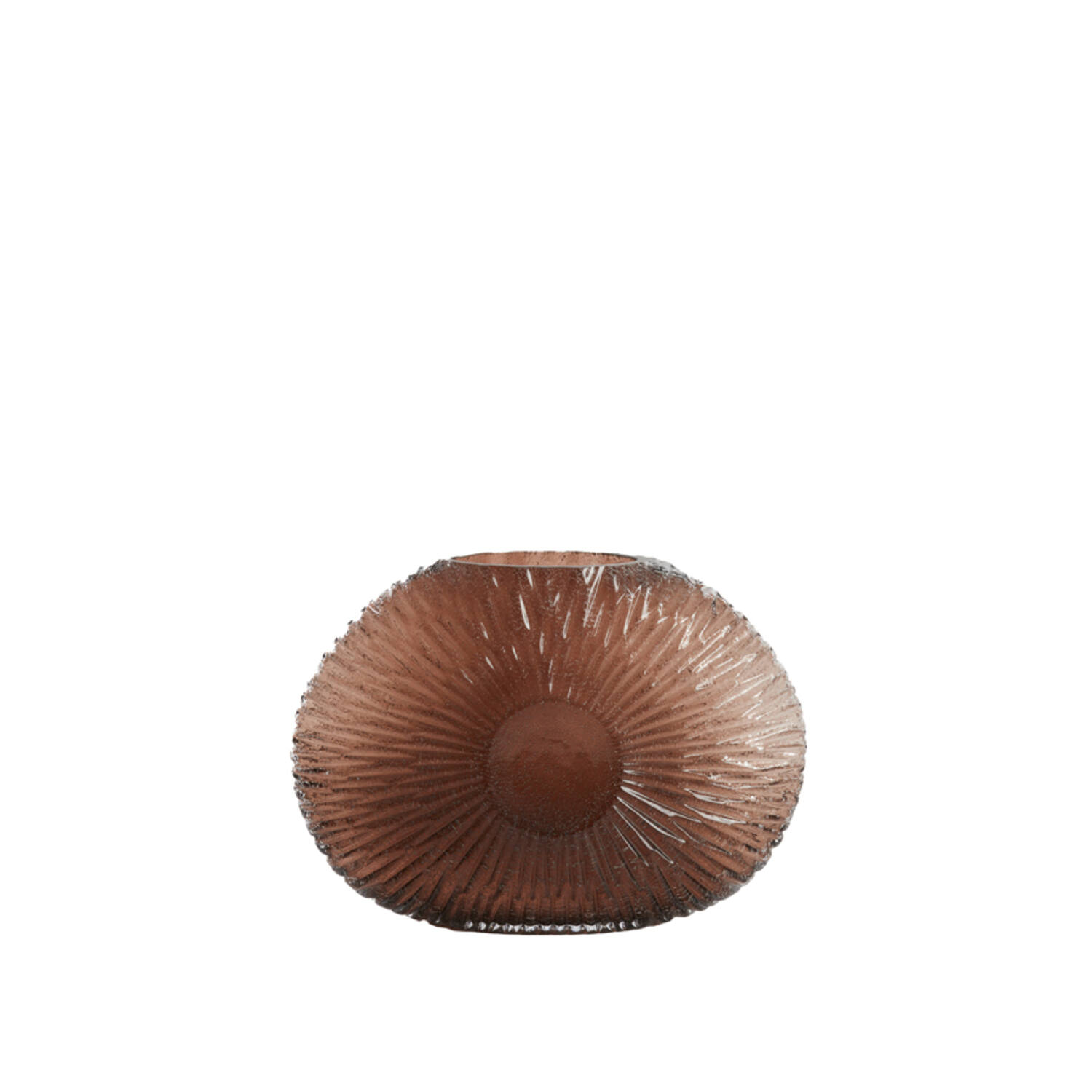 Vaas 32,5x10x24 cm CONCHA glas donker bruin