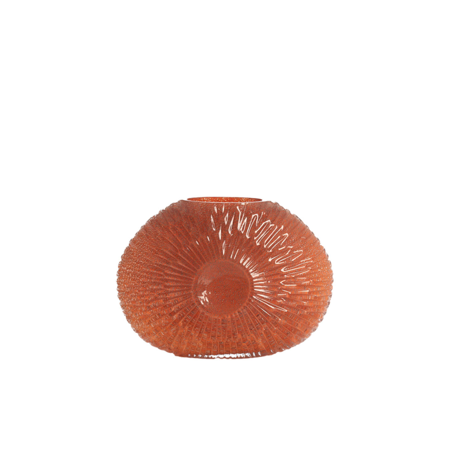 Vase 32,5x10x24 cm CONCHA glass peach