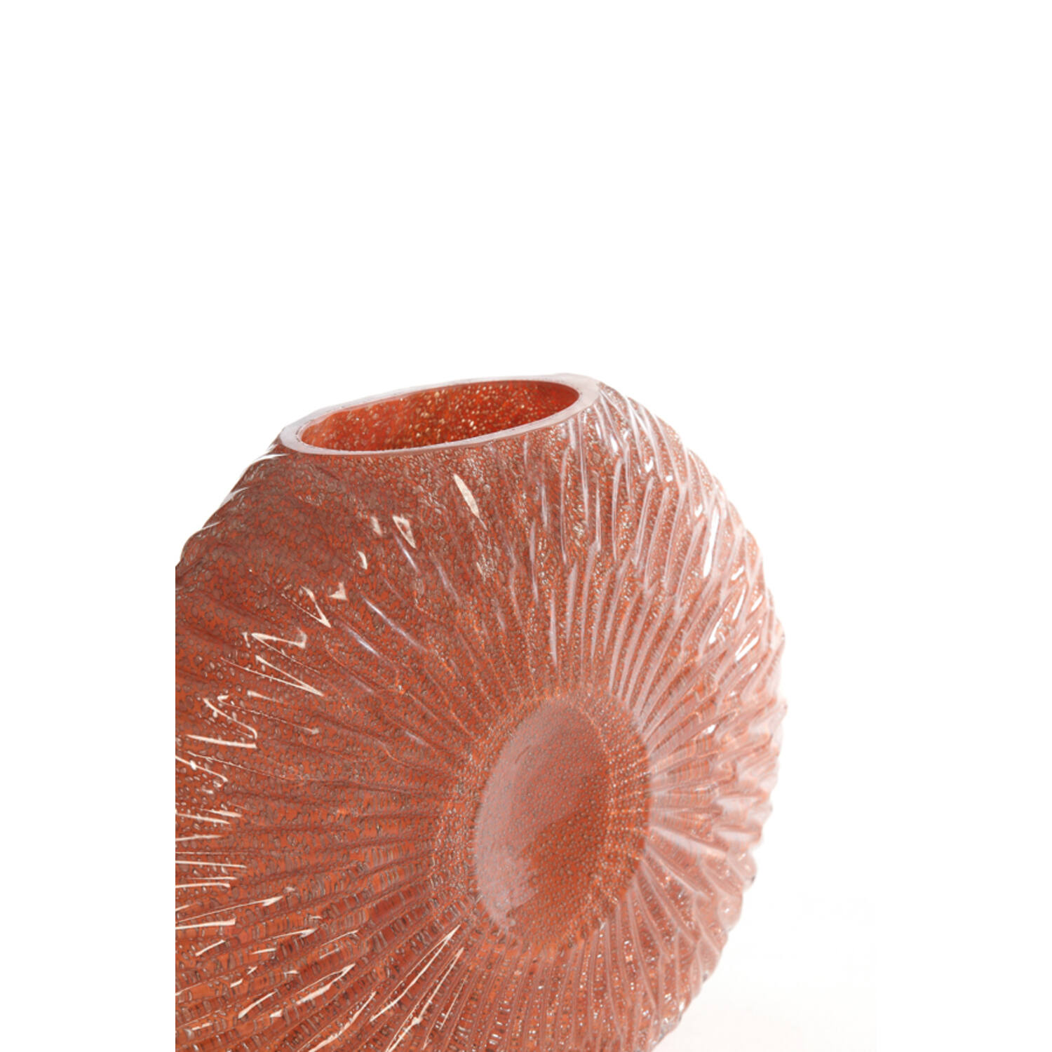 Vase 32,5x10x24 cm CONCHA glass peach